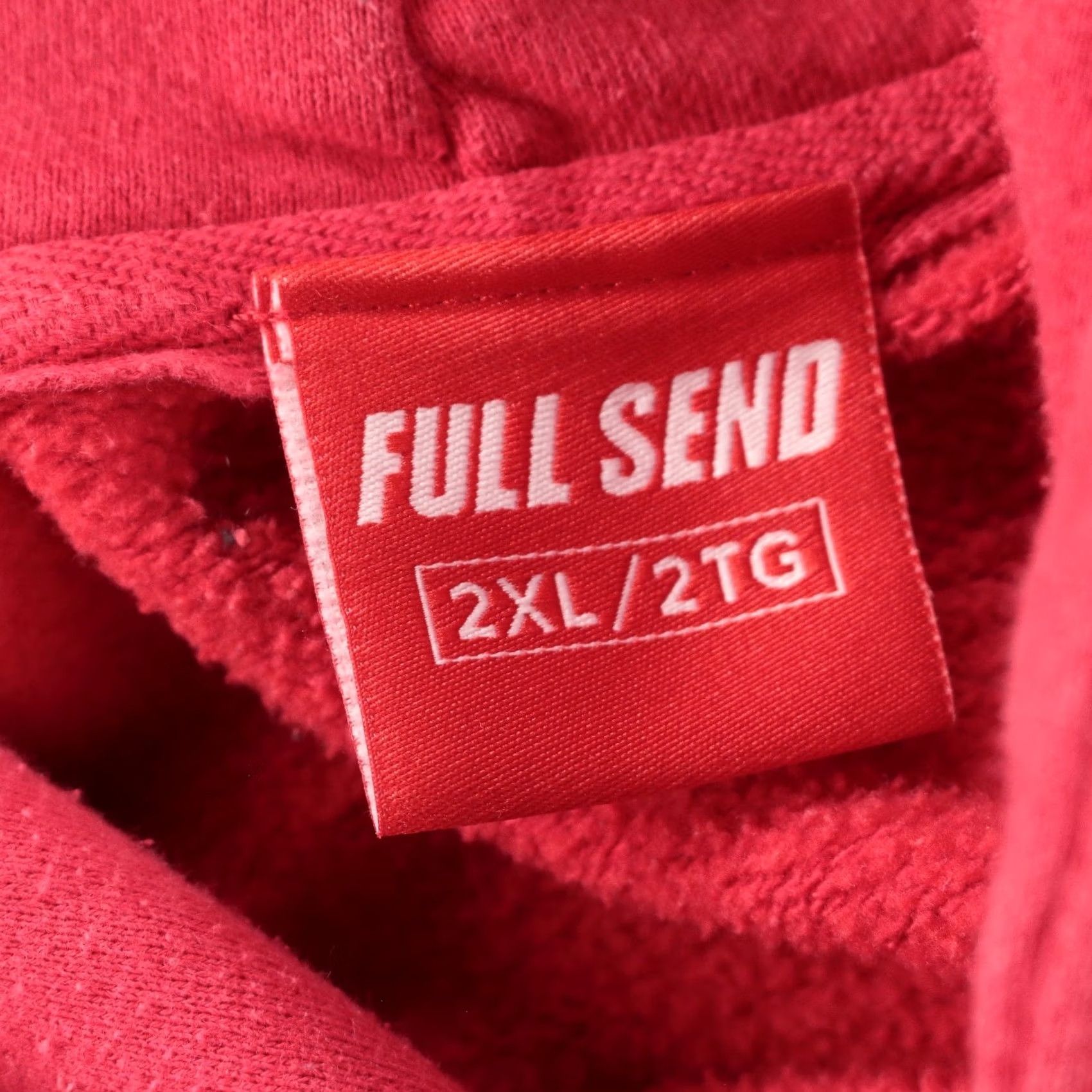 Vintage FULL SEND Creation of Adam Corona hoodie sweatshirt 2XL Nelk Boys red logo solid cotton blend pullover drawstring Men Size US XXL / EU 58 / 5 - 4 Thumbnail