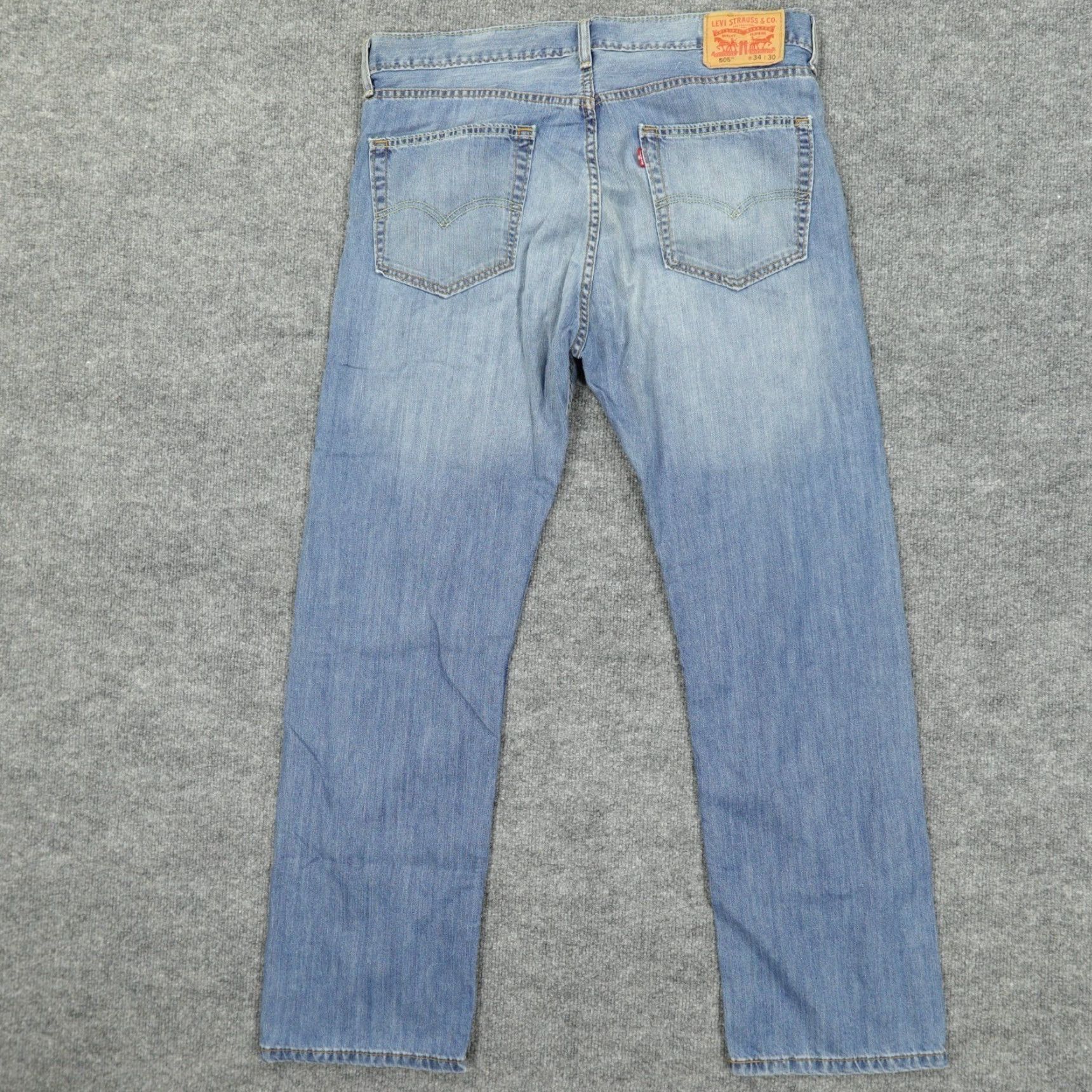 Levi's Levi's 505 Jeans Mens 36x30 Blue Regular Fit Straight Leg 100% Cotton Size US 36 / EU 52 - 2 Thumbnail