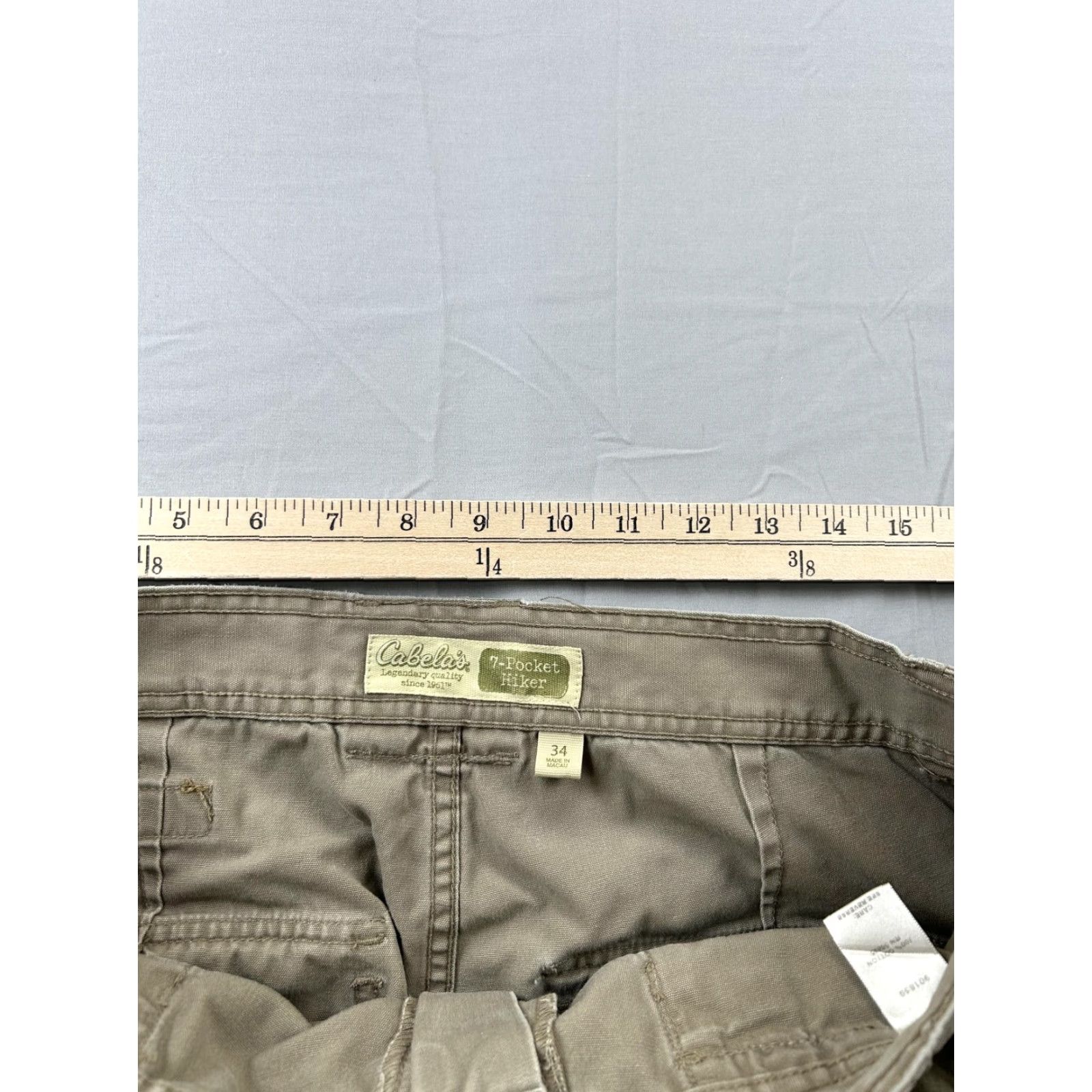 Vintage Cabela's 7-Pocket Hiker Cargo Pants Mens 34X33 Beige Utility Hiking Outdoor Pants MENS Cargo Pocket Casual Workwear Beige 7-Pocket Hiker Mens 34x33 Size US 34 / EU 50 - 3 Thumbnail