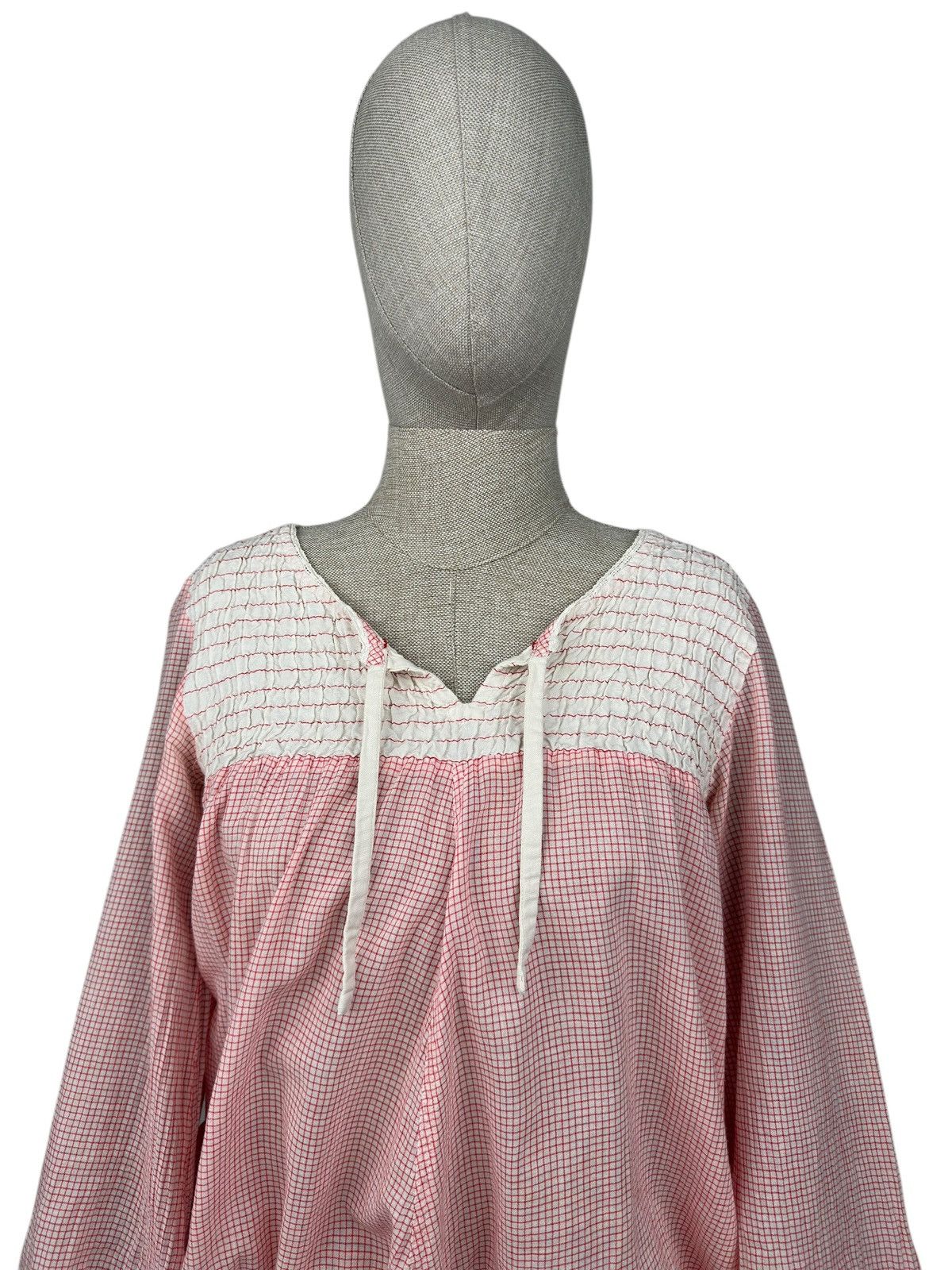 Other Ewa i Walla Pink Check Blouse Long Sleeve Shirt size M Size M / US 6-8 / IT 42-44 - 4 Thumbnail