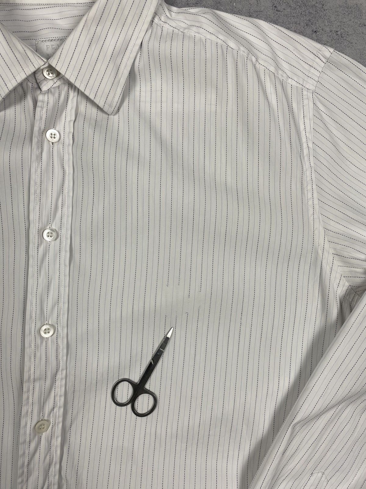 Prada Prada Stripped Luxury Long Sleeve Shirt Button Up Designer Size US L / EU 52-54 / 3 - 6 Thumbnail
