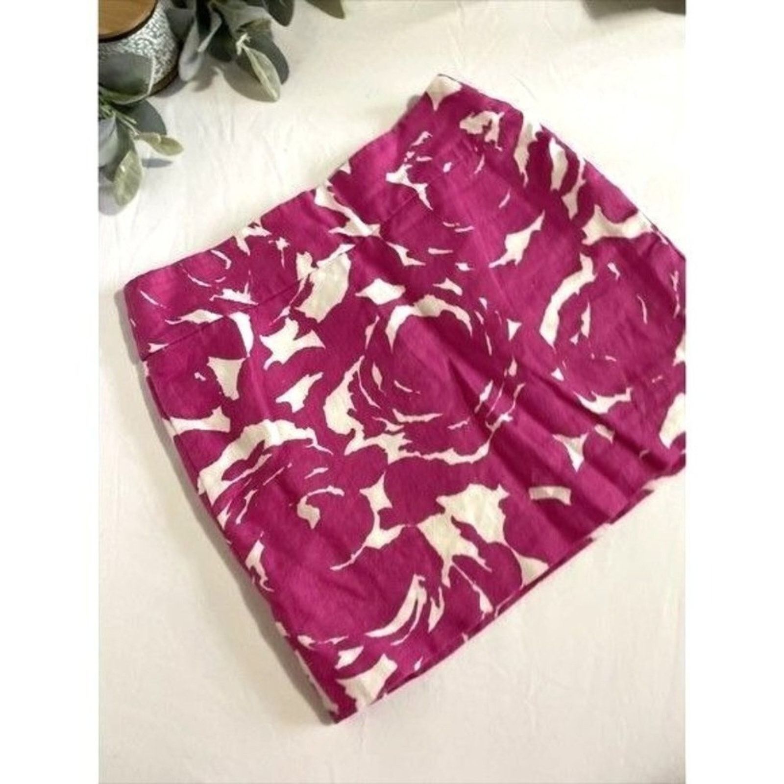 J.Crew J.Crew Black Label Mini Skirt Pink White Floral Linen 2 Size 26" / US 2 / IT 38 - 2 Thumbnail