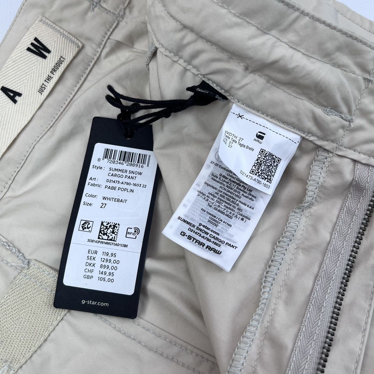 G-Star G star Raw summer snow cargo pants Size 27" / US 4 / IT 40 - 4 Thumbnail