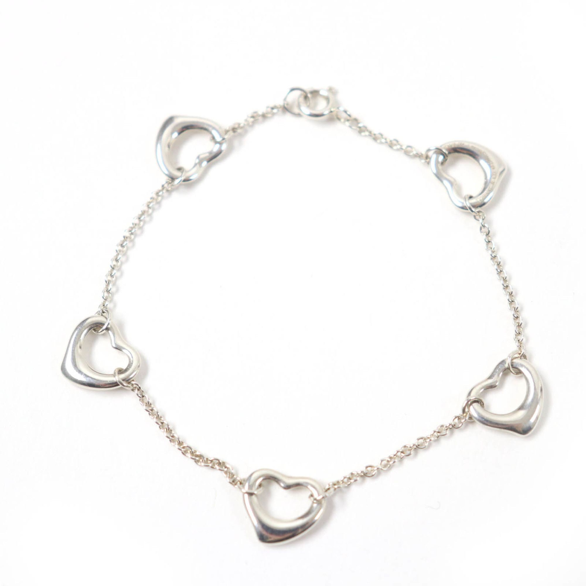 Tiffany & Co. TIFFANY & Co. Tiffany Open Heart 5-Piece Bracelet, SV925 Silver, with Box and Dust Bag, Weight 4.4g, Women's Size ONE SIZE - 1 Thumbnail