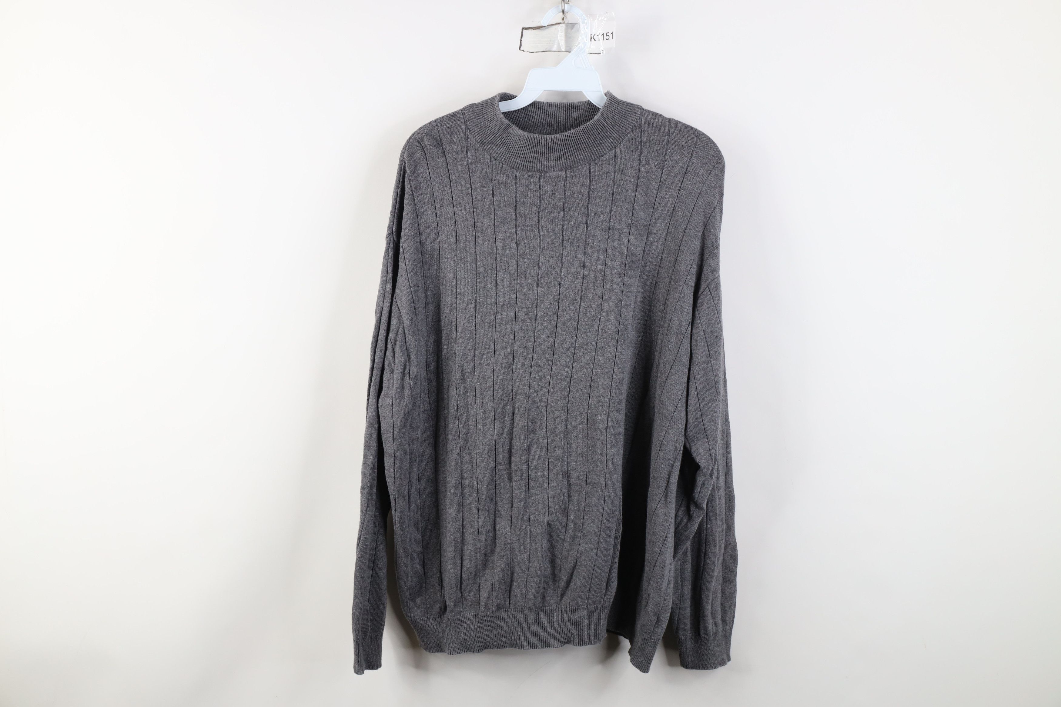 Vintage Vintage 90s Streetwear Blend Knit Mock Neck Sweater Size US XL / EU 56 / 4 - 1 Thumbnail