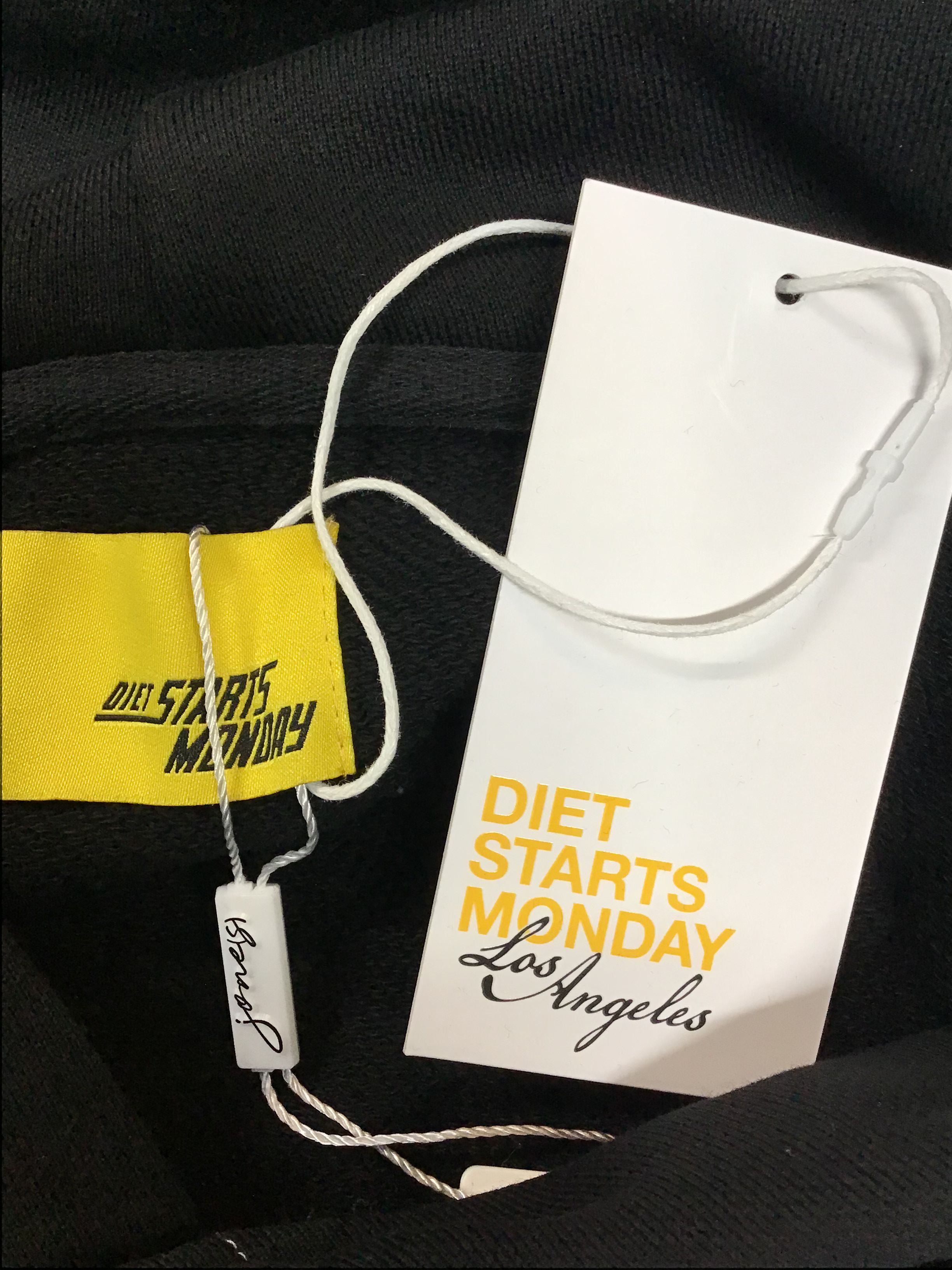 Diet Starts Monday DIET STARTS MONDAY Contrast Stitch Hoodie Vintage Black Size US M / EU 48-50 / 2 - 8 Thumbnail