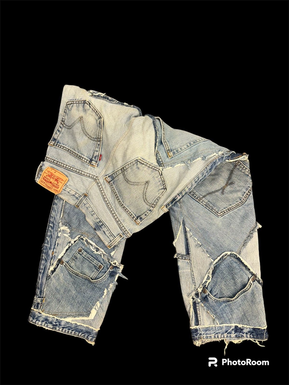 Levi's × Levi's Vintage Clothing Patchwork Upcycled Levi’s Denim Jeans Size 24" / US 00 / IT 34 - 12 Thumbnail