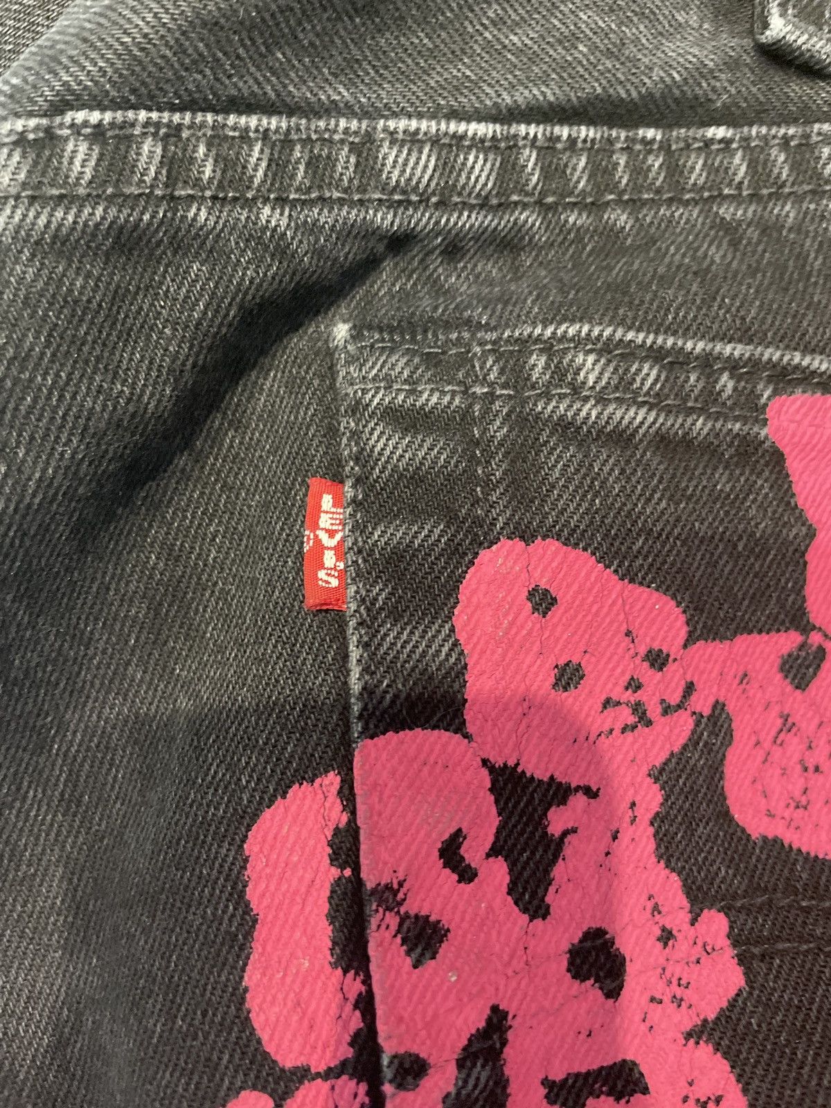 (B).Stroy × DENIM TEARS Denim Tears Bstroy Jeans 501 Black 38x34 Size US 38 / EU 54 - 4 Thumbnail