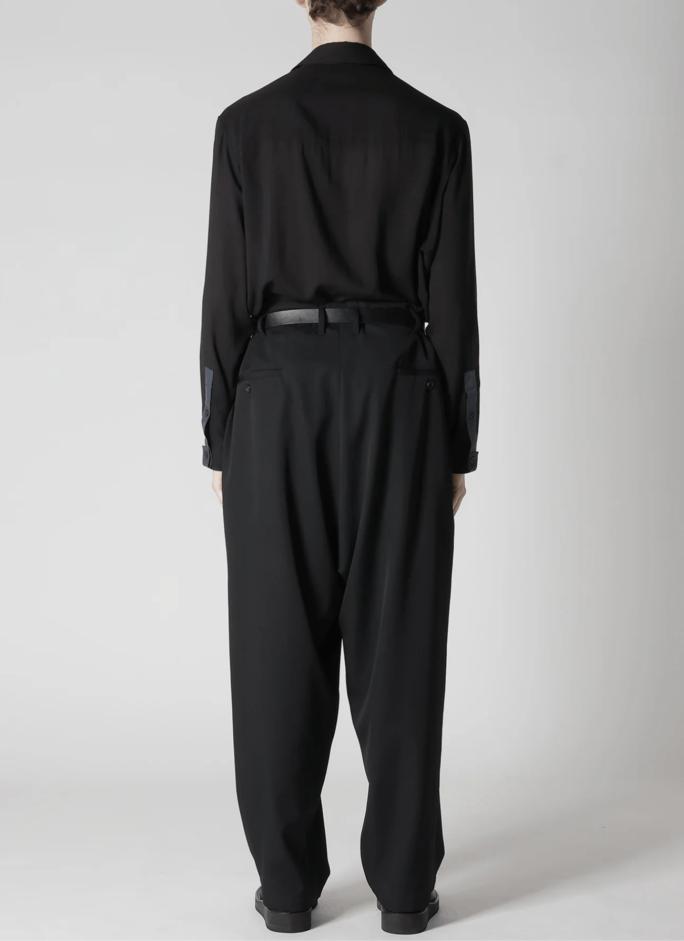 Yohji Yamamoto Yohji Yamamoto Pour Homme - WOOL GABARDINE SIDE TUCK PANTS Size US 32 / EU 48 - 5 Thumbnail