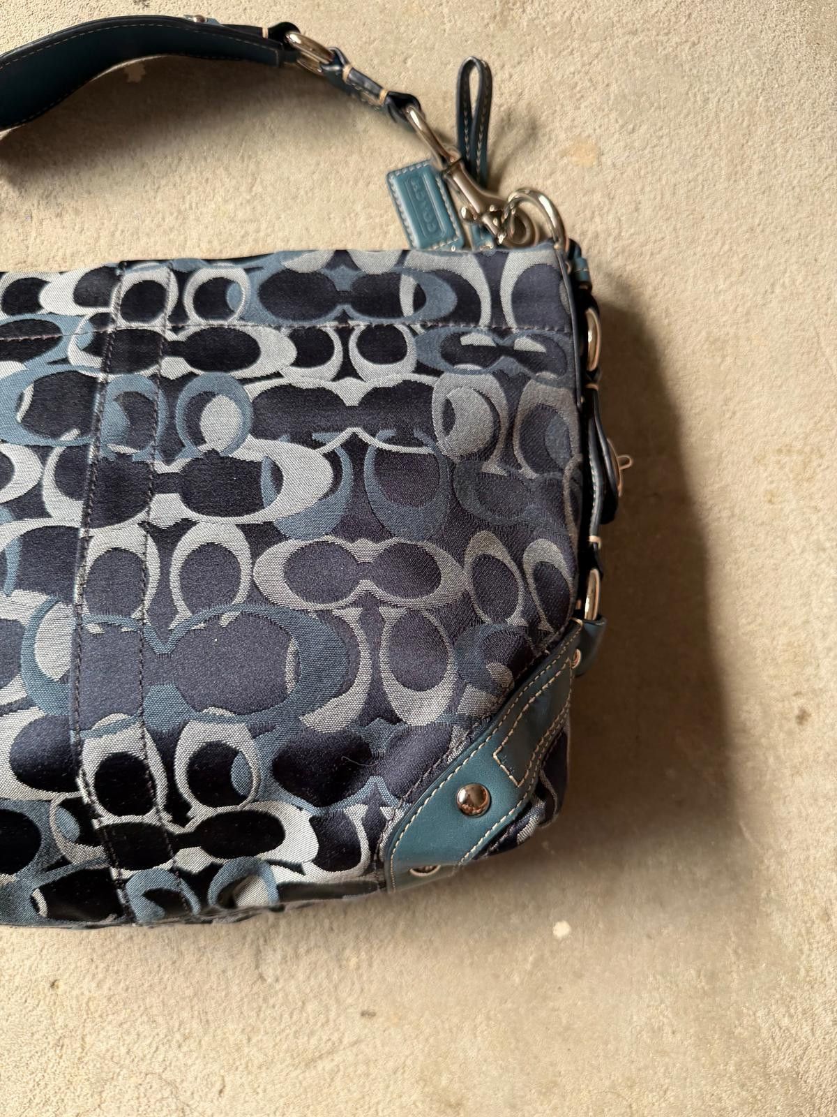 Coach Coach Signature Carly Hobo Shoulder Bag Blue Size ONE SIZE - 8 Thumbnail