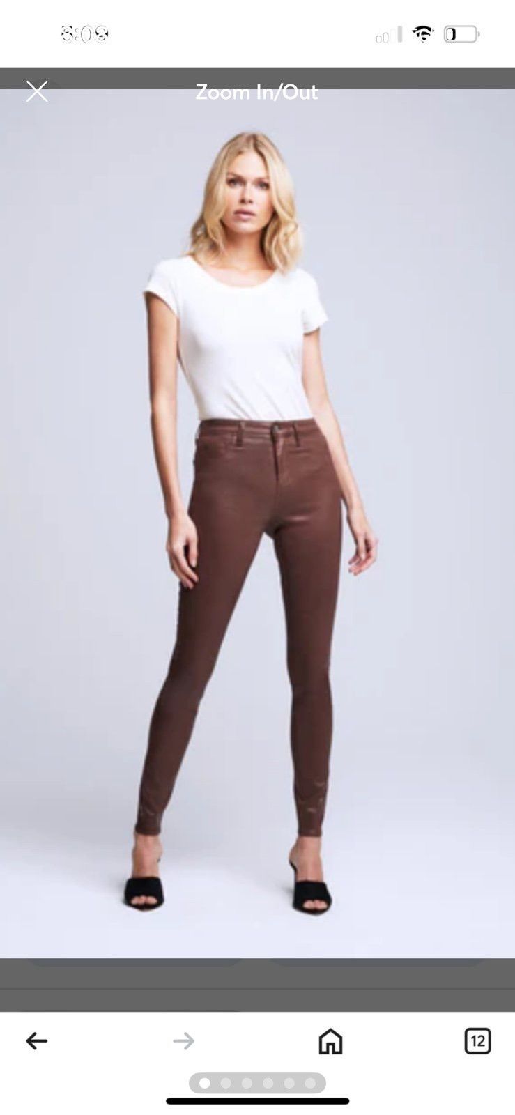 L'AGENCE L'Agence Brown coated jeans size 26 NWT Size 26" / US 2 / IT 38 - 1 Thumbnail