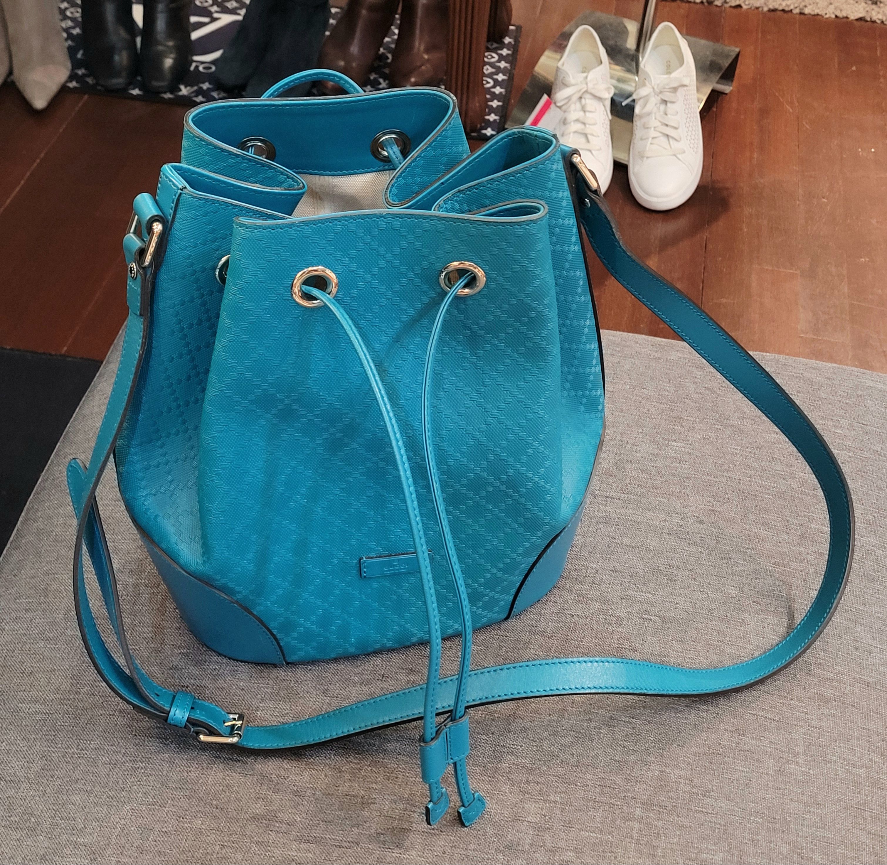 Gucci Gucci Medium Diamanté Deep Cobalt Bright Bucket Bag Size ONE SIZE - 6 Thumbnail