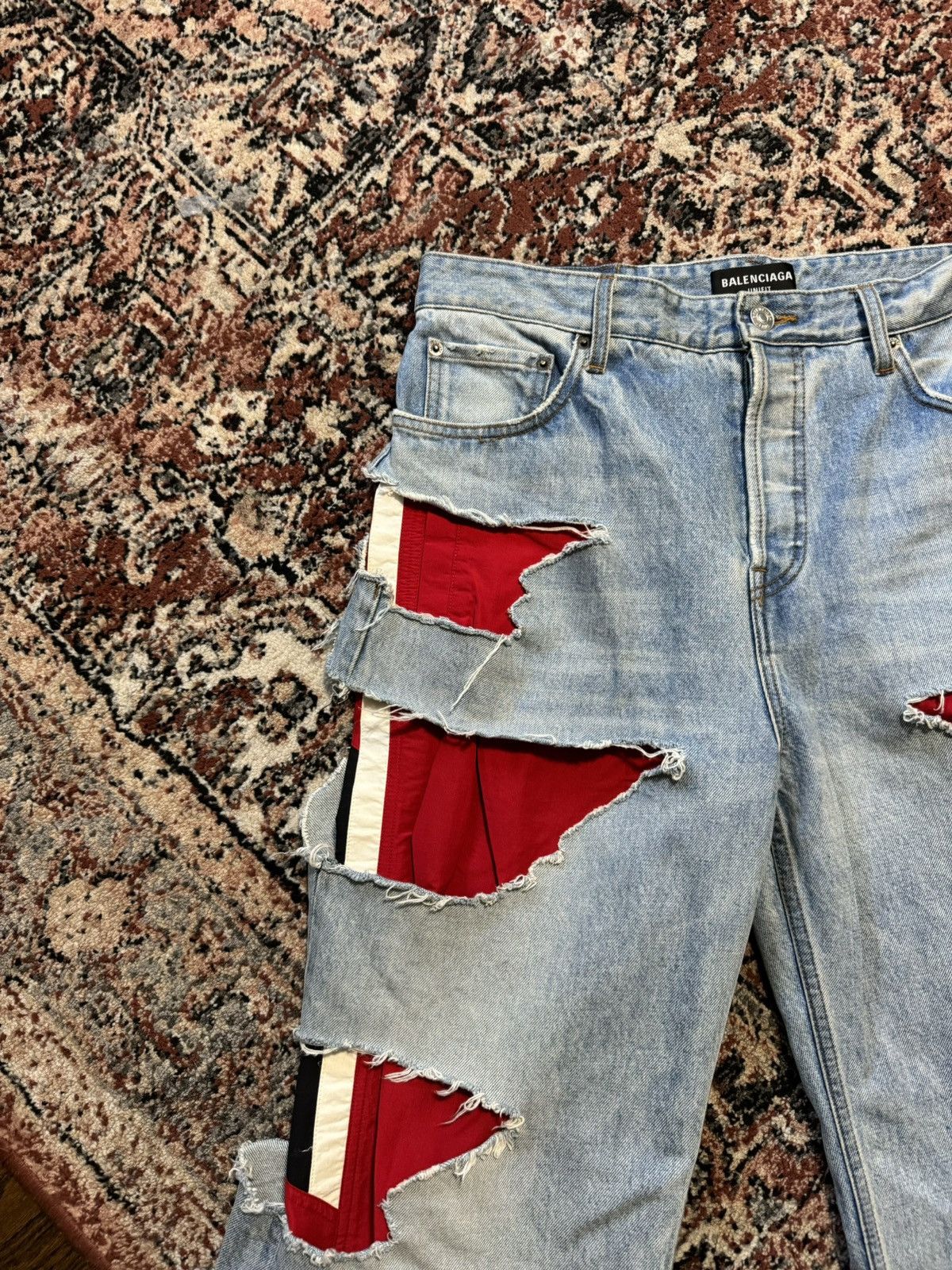 Balenciaga Balenciaga Slashed Hybrid Denim Size US 32 / EU 48 - 2 Thumbnail