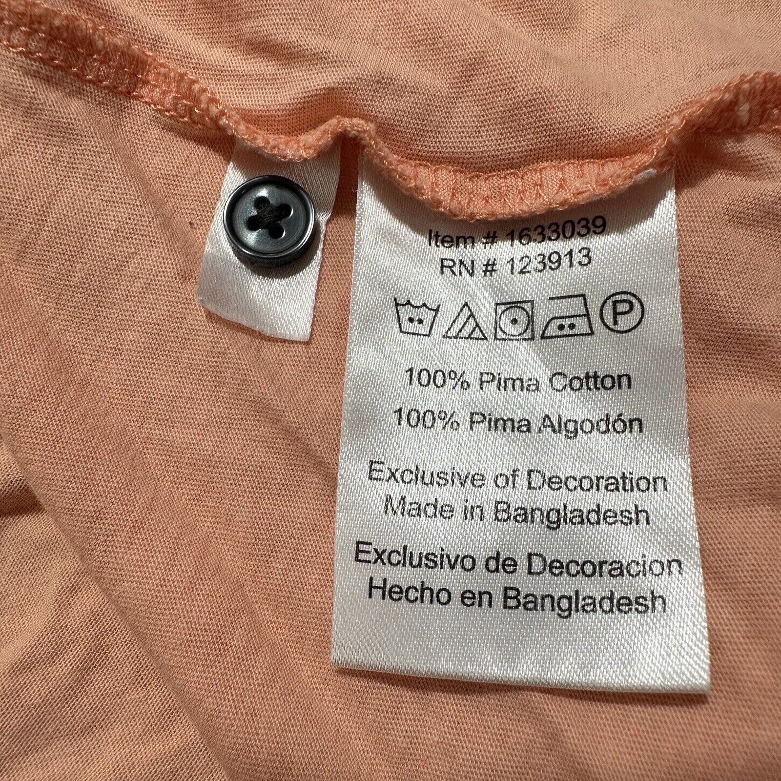JACHS NY Jachs NY Large Pima Cotton Polo Coral Orange Shirt Size US L / EU 52-54 / 3 - 4 Thumbnail