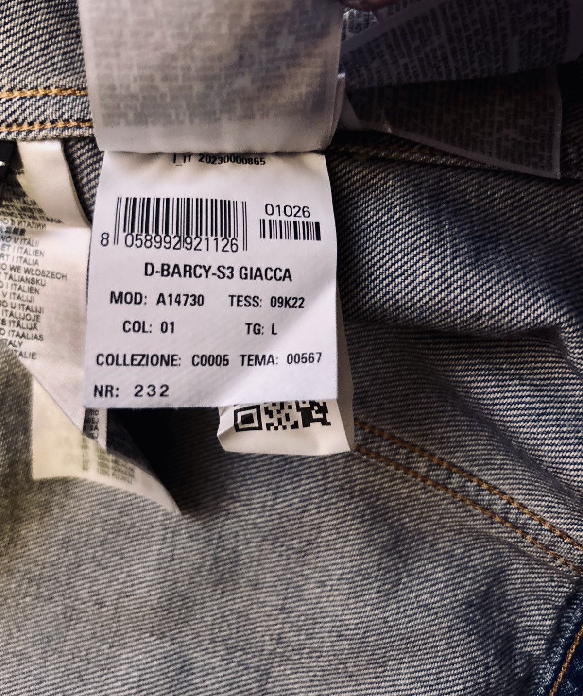 Diesel Diesel D-BARCY-S3 Giacca — Italian Made- L- RARE Size US L / EU 52-54 / 3 - 10 Thumbnail