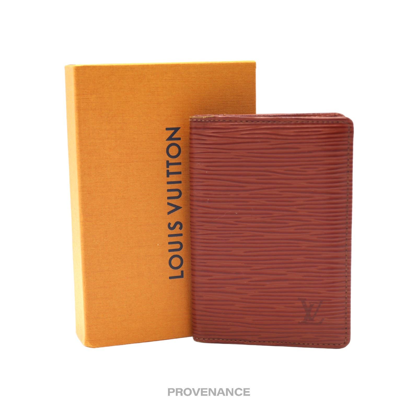 image of Louis Vuitton Pocket Organizer Wallet - Fawn Epi Leather, Women's