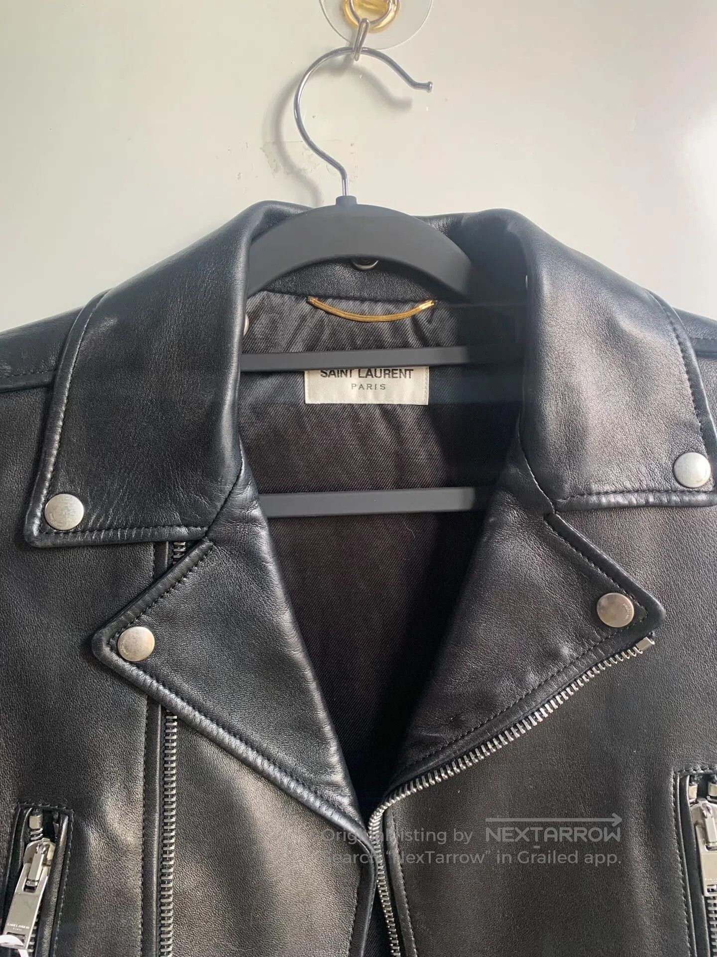 Yves Saint Laurent YSL Biker Black Short Leather Jacket. Size XS / US 0-2 / IT 36-38 - 2 Thumbnail