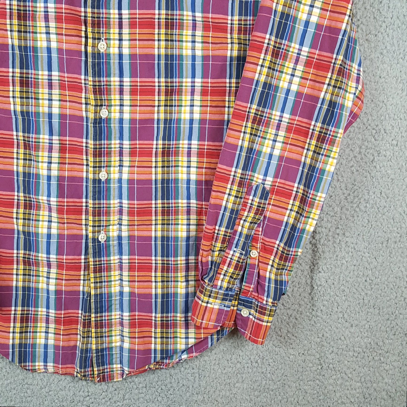 Ralph Lauren Vintage Ralph Lauren Polo Long Sleeve Shirt Men Large Casual Preppy Oxford Multi 90s Size US L / EU 52-54 / 3 - 3 Thumbnail