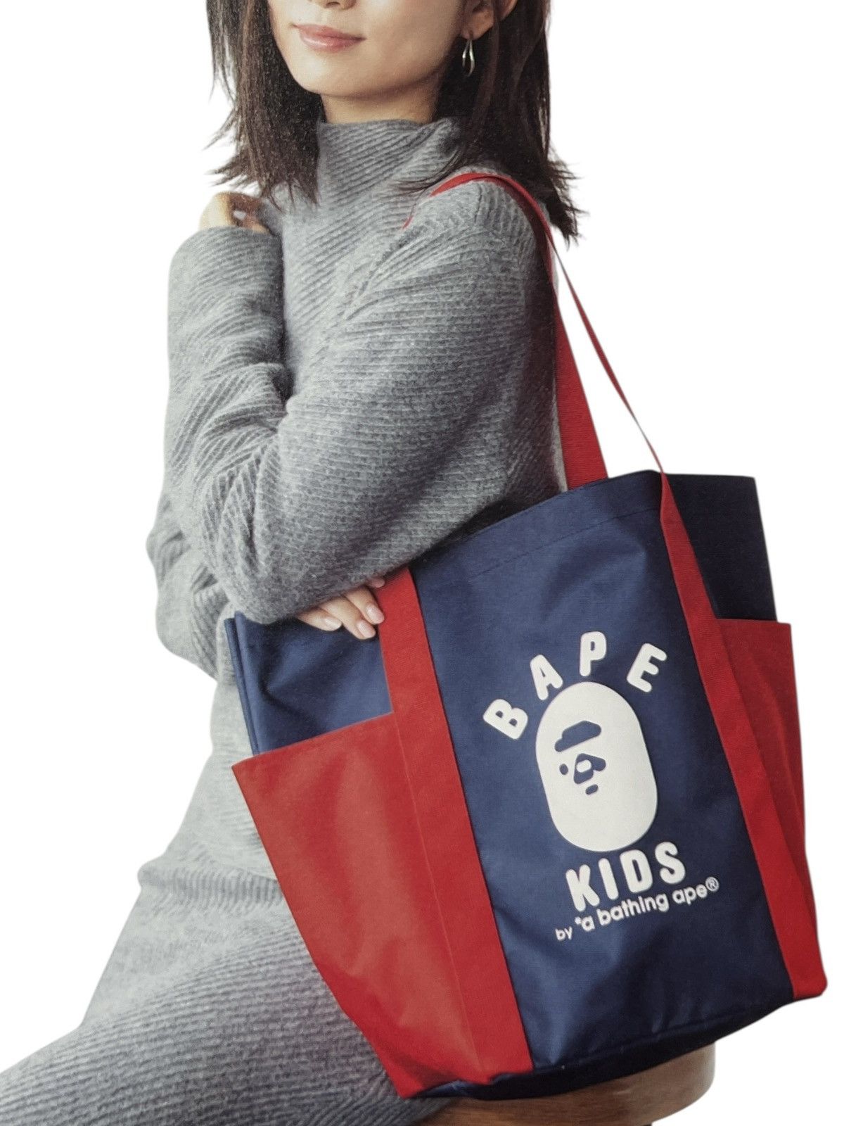 Bape Rare BAPE KIDS Tote Bag Ape Head Logo A BATHING APE Purse Size ONE SIZE - 1 Thumbnail