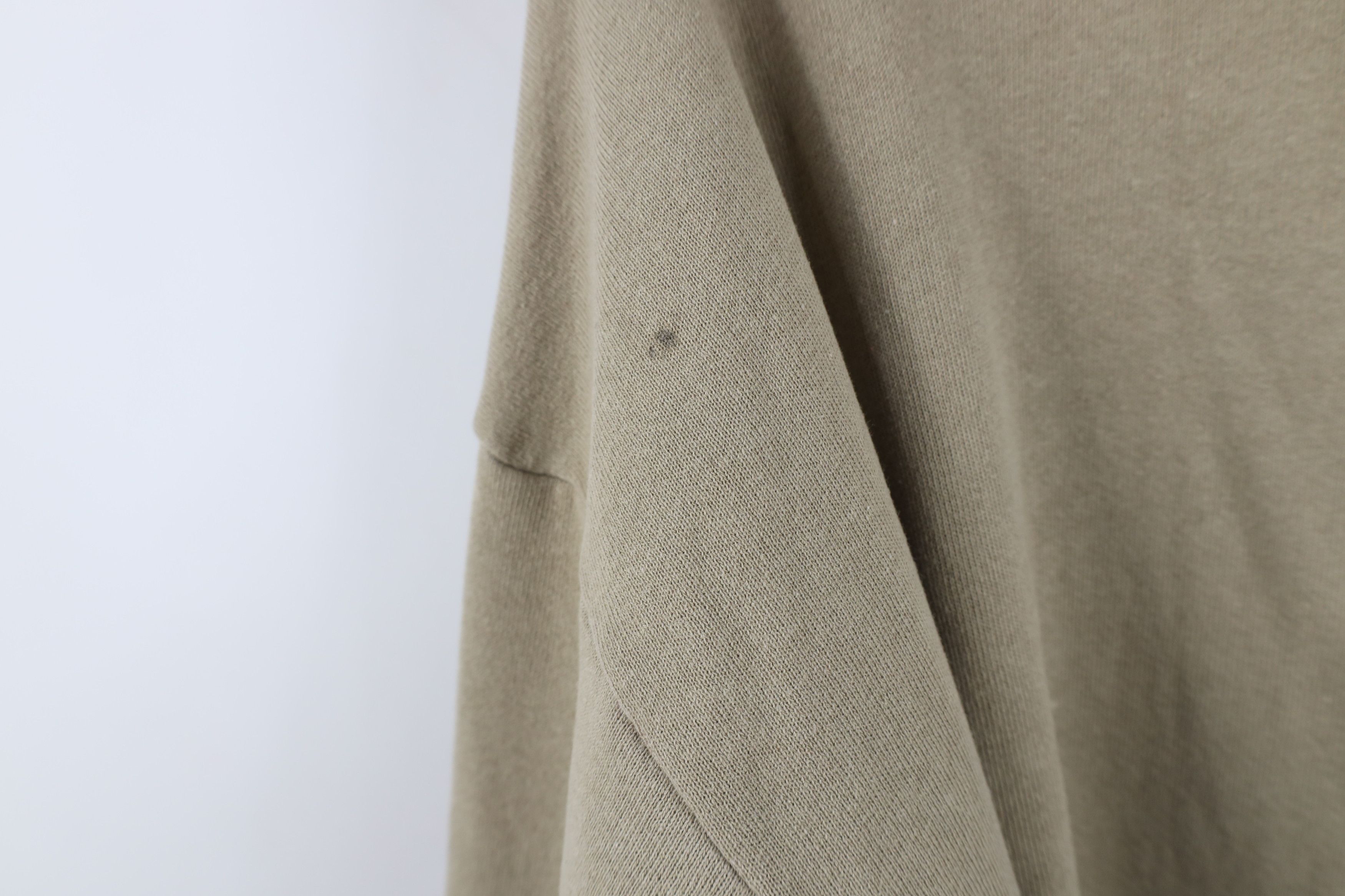 Vintage Vintage 90s Streetwear Blank Crewneck Sweatshirt Khaki Beige Size US XL / EU 56 / 4 - 12 Thumbnail