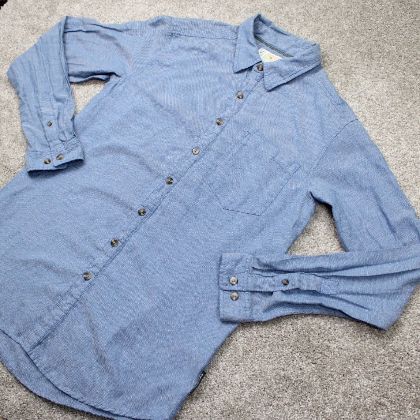 ExOfficio ExOfficio Insect Shield Shirt Mens Medium Blue Cotton/Poly L/S Repellent Apparel Shirt Size US M / EU 48-50 / 2 - 3 Thumbnail