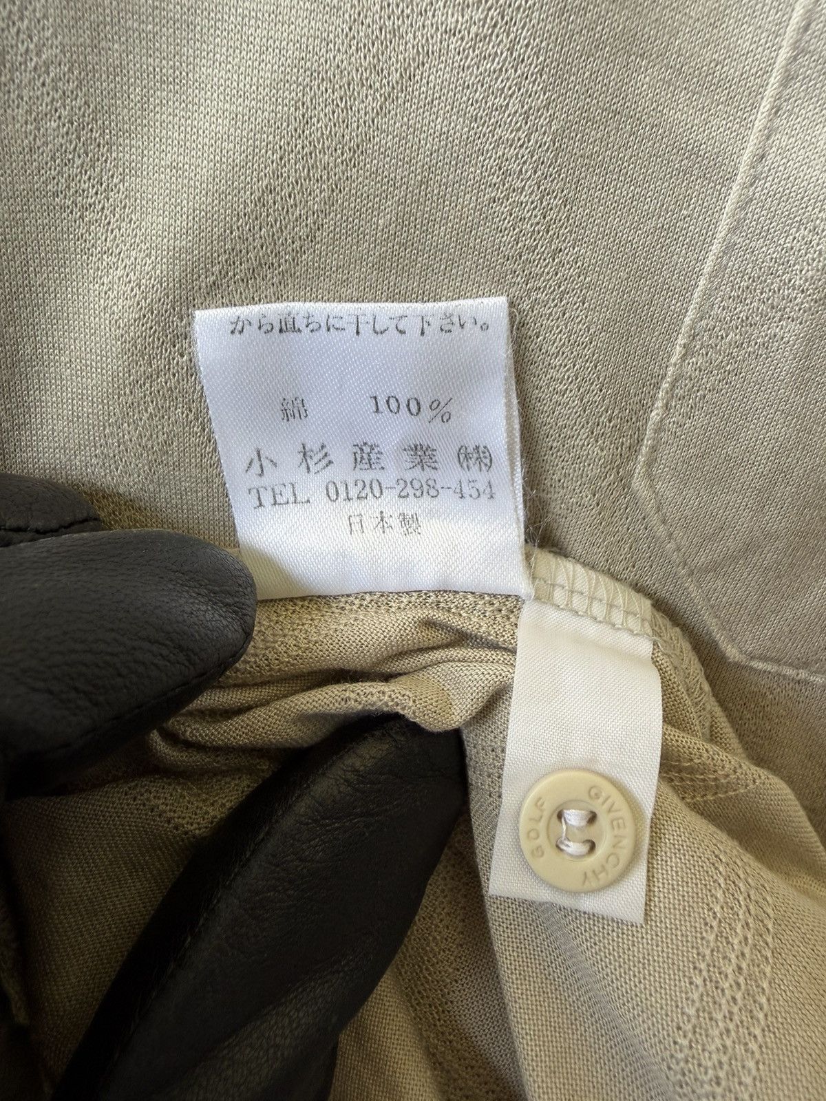 Givenchy Drop! Vintage 90s GIVENCHY Long Sleeve Polo Shirt Beige L Size US L / EU 52-54 / 3 - 9 Thumbnail