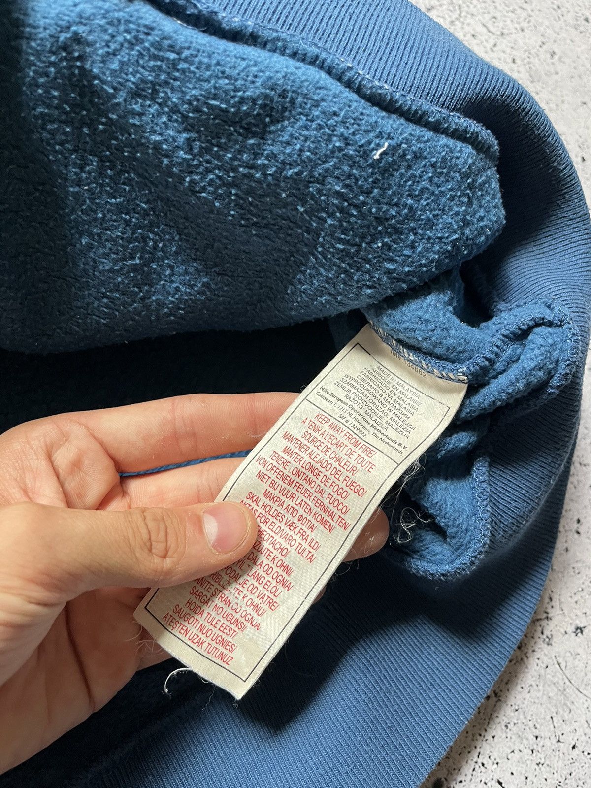 Nike × Vintage Vintage Nike Cotton Bomber Jacket Big Logo American College Size US L / EU 52-54 / 3 - 13 Thumbnail