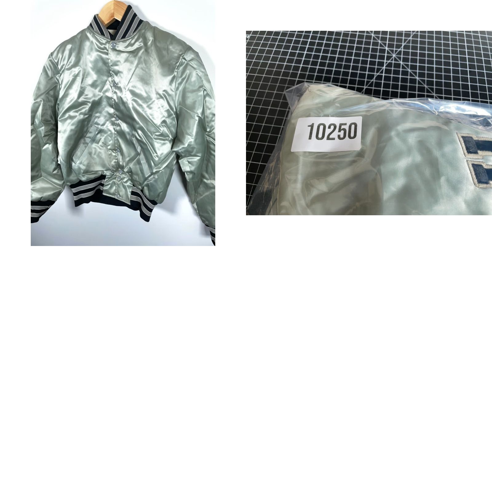 Holloway VINTAGE Holloway Jacket 80s Lawrence Tech Satin Bomber Jacket Adult Medium Silver Size US M / EU 48-50 / 2 - 10 Thumbnail