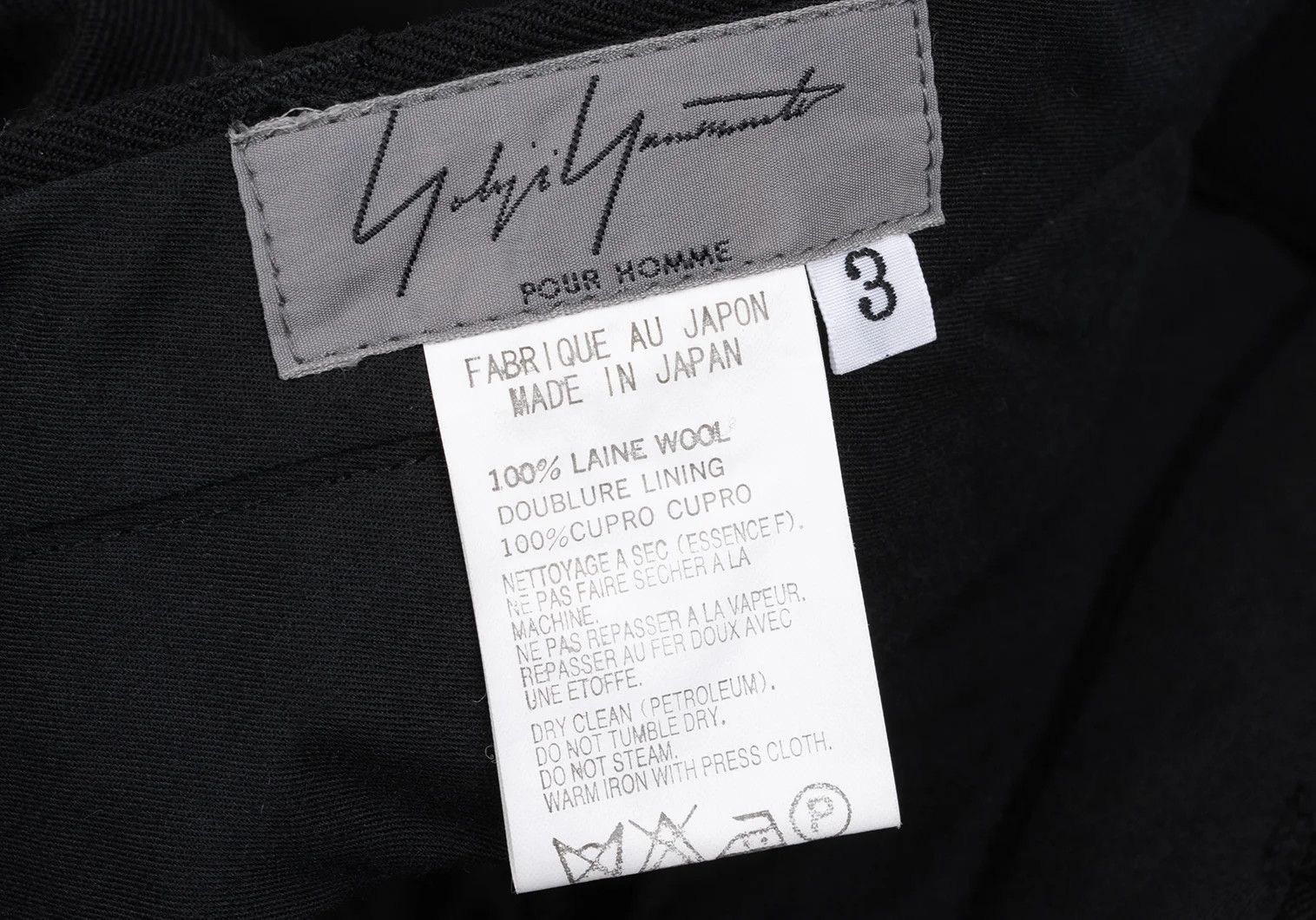 Yohji Yamamoto Yohji Yamamoto Wool Tuck Straight Pants Black size 3 Size US 34 / EU 50 - 12 Thumbnail