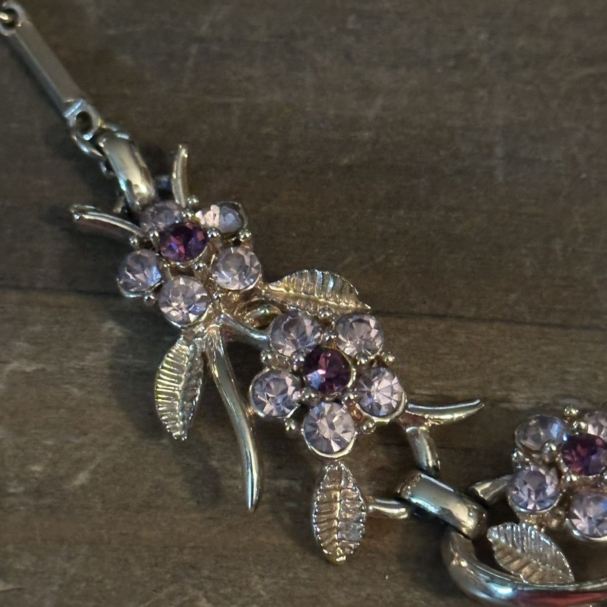 Vintage Vintage Coro purple stone flowers necklace Size ONE SIZE - 5 Thumbnail