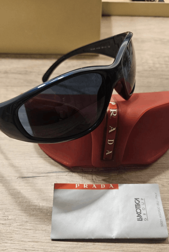 Prada × Vintage PRADA Sunglasses Rimless Sport Metal Frame Shield Wrap Size ONE SIZE - 3 Thumbnail