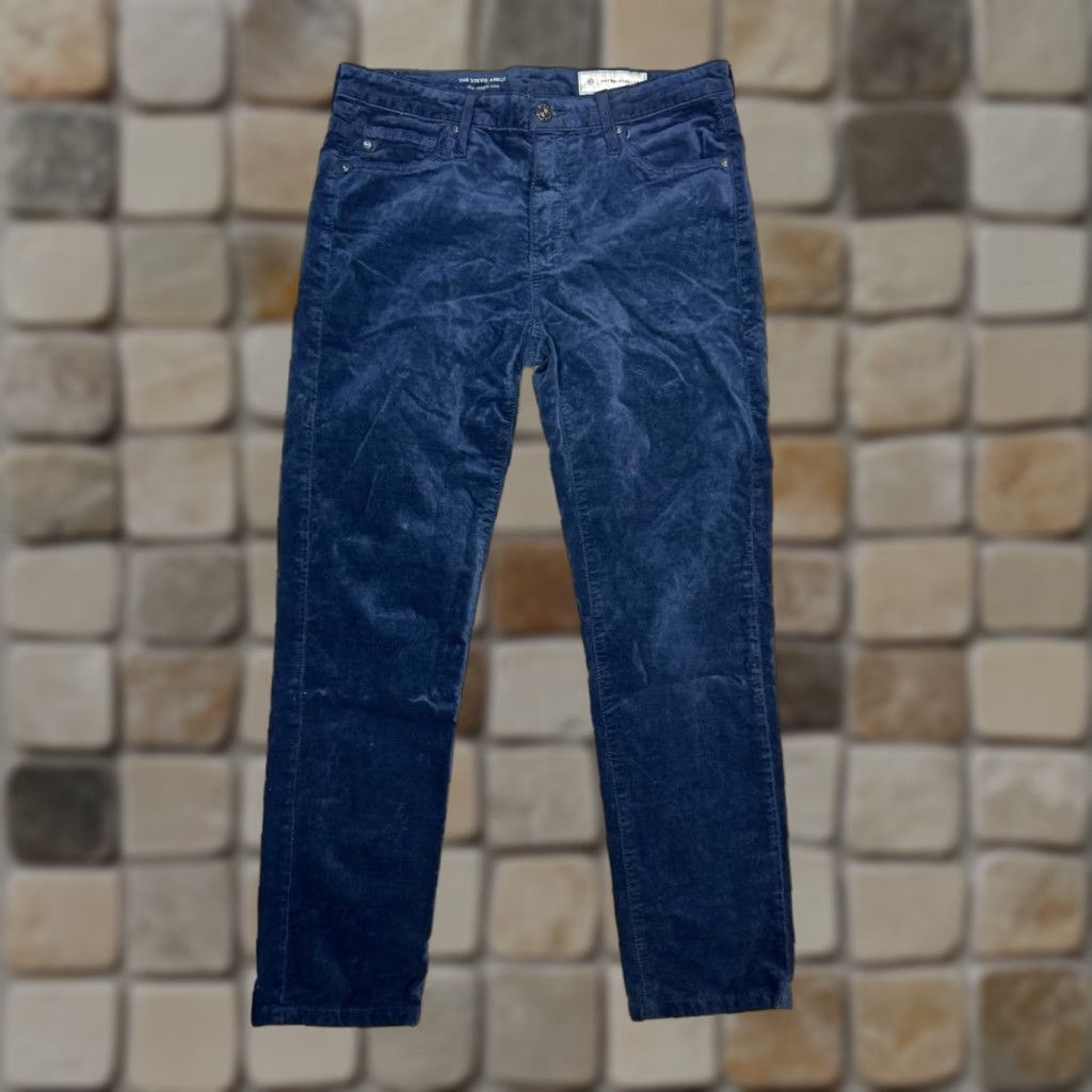Anthropologie AG Anthropologie The Stevie Jeans Women 27 Blue Slim Ankle Velvet 5-Pocket Modern Size 27" / US 4 / IT 40 - 1 Thumbnail