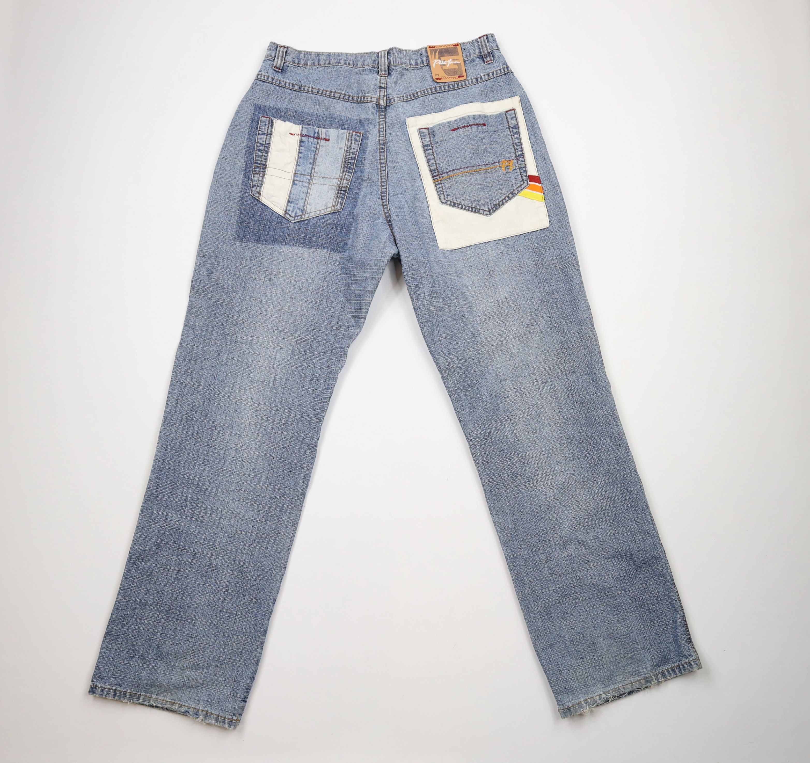 Phat Farm × Vintage Vintage Phat Farm Spell Out Baggy Wide Leg Denim Jeans Size US 34 / EU 50 - 12 Thumbnail