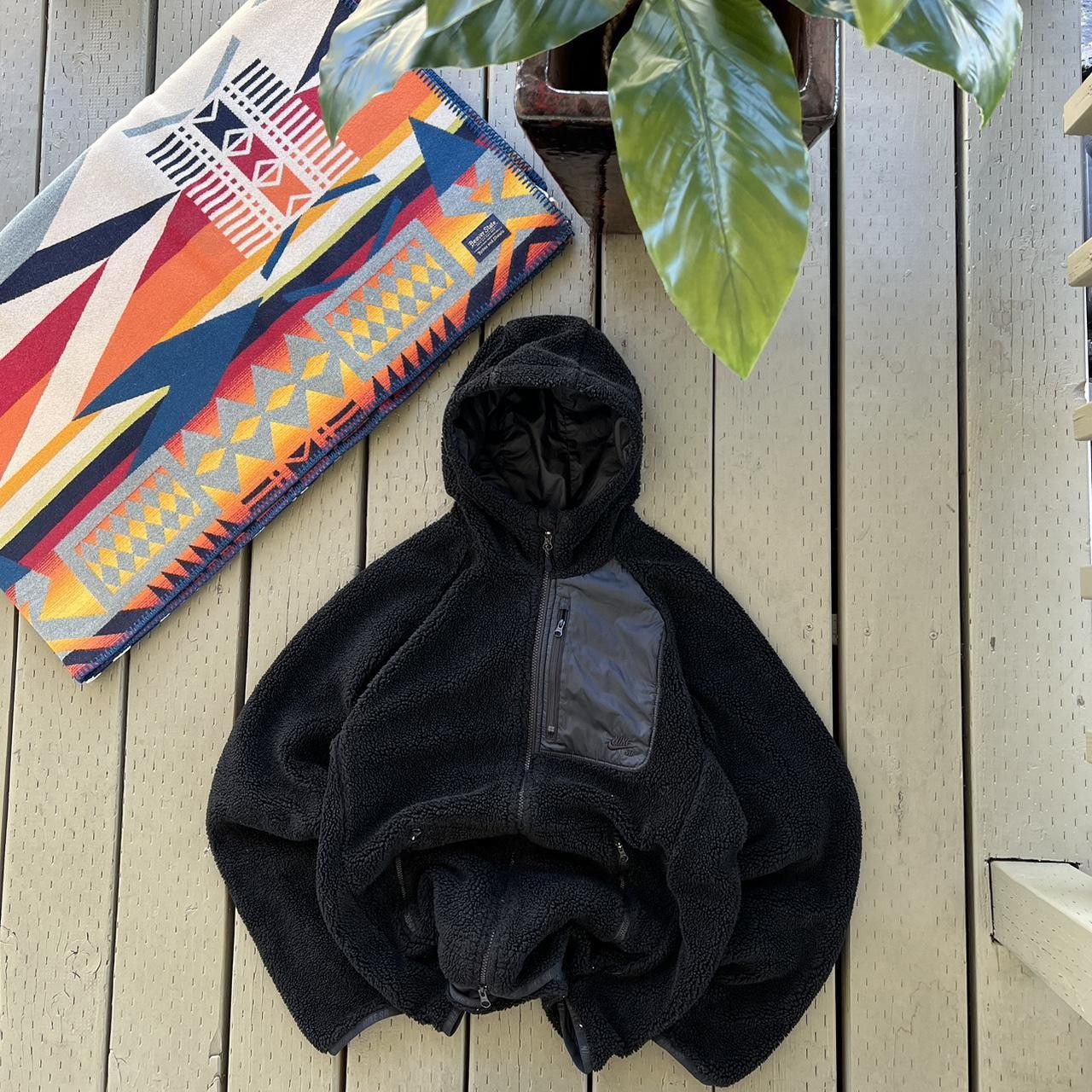 Nike Nike SB Everett Sherpa Jacket Full Zip Hooded Black Size US M / EU 48-50 / 2 - 2 Thumbnail