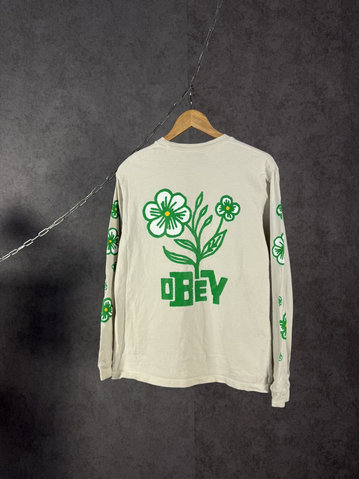 Obey Obey designer streetwear overprinted longsleeve Size US S / EU 44-46 / 1 - 2 Thumbnail