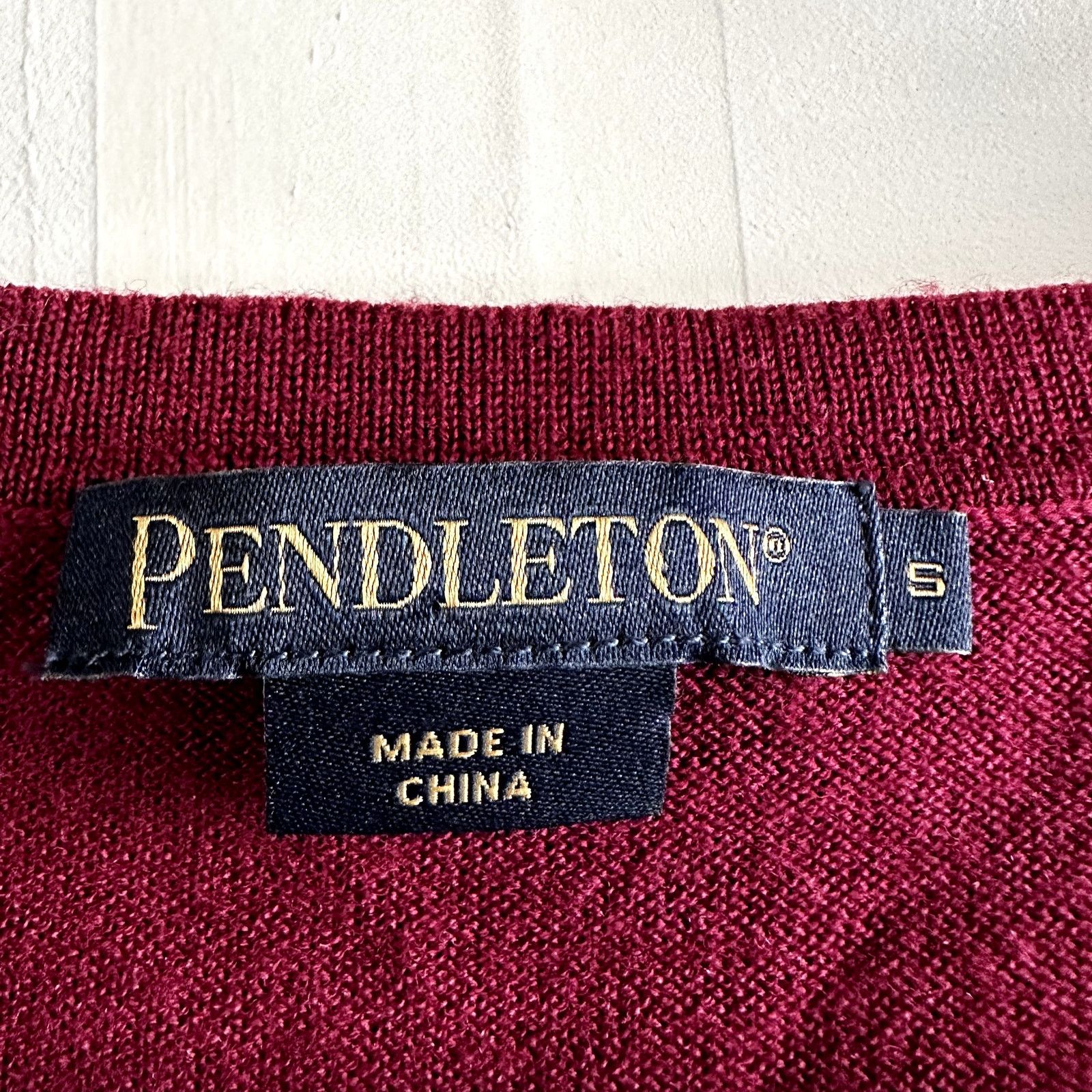 Pendleton Pendleton Merino Wool Sweater Relaxed Side Slits Burgundy S Size S / US 4 / IT 40 - 2 Thumbnail
