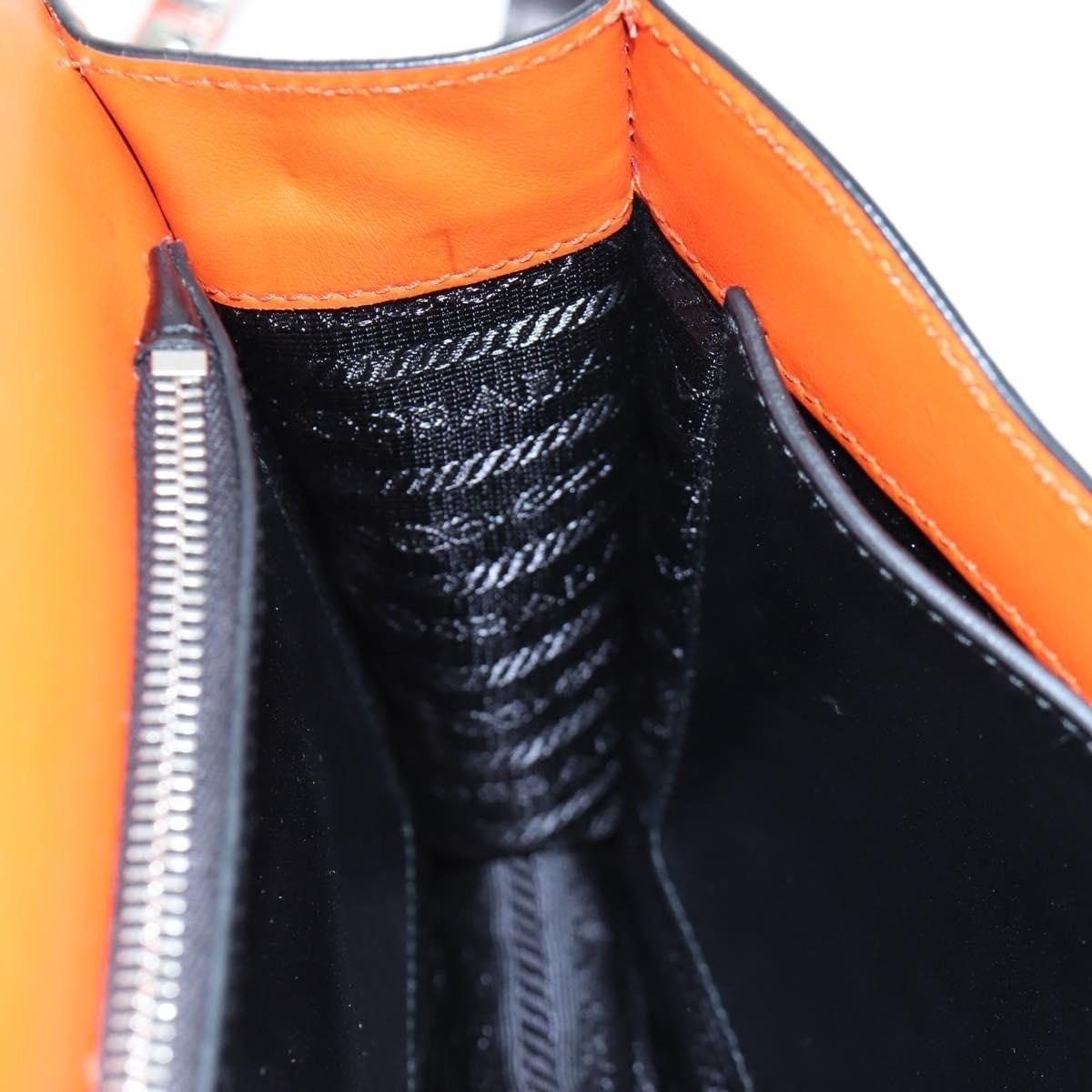 Prada Prada Saffiano Galleria Shoulder Bag Orange Size ONE SIZE - 9 Thumbnail