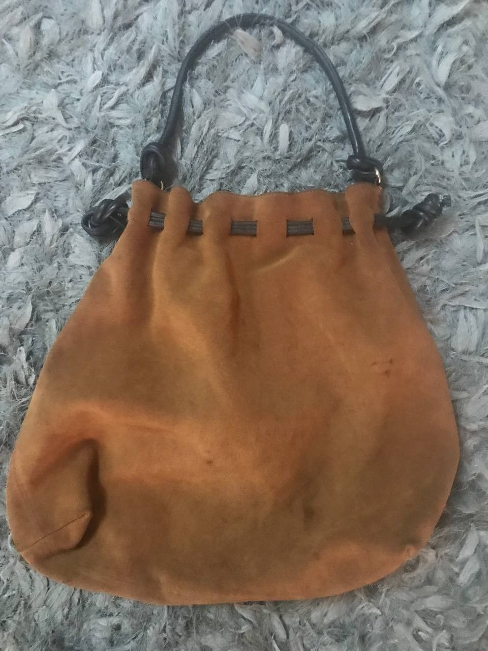 Designer × Japanese Brand × Leather Japanese Brand Suede Leather Bucket Bag Size ONE SIZE - 2 Thumbnail