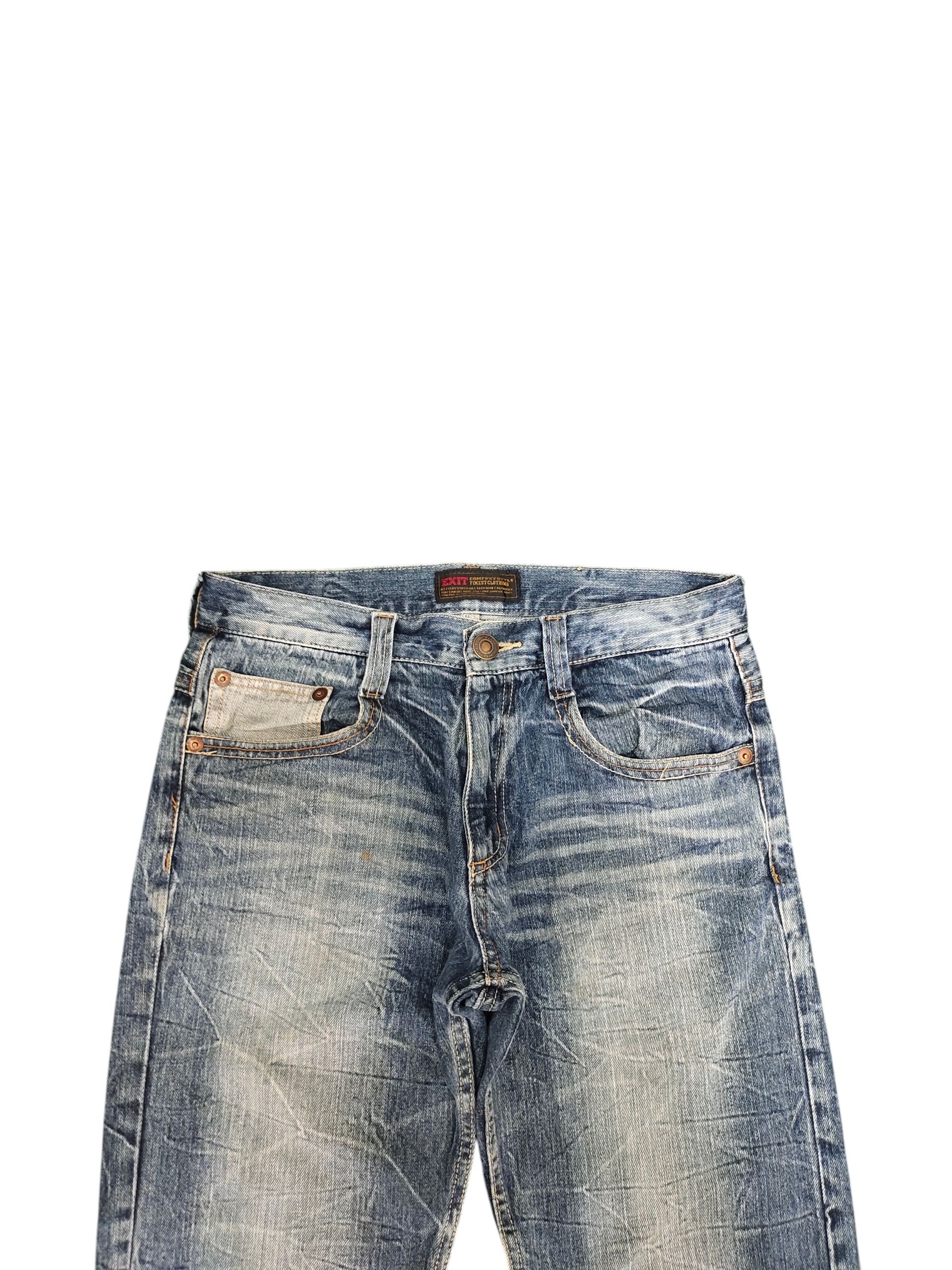 Le Grande Bleu (L.G.B.) Vintage Exit Japan Clawmark Distress Faded Denim Jeans Size US 30 / EU 46 - 2 Thumbnail