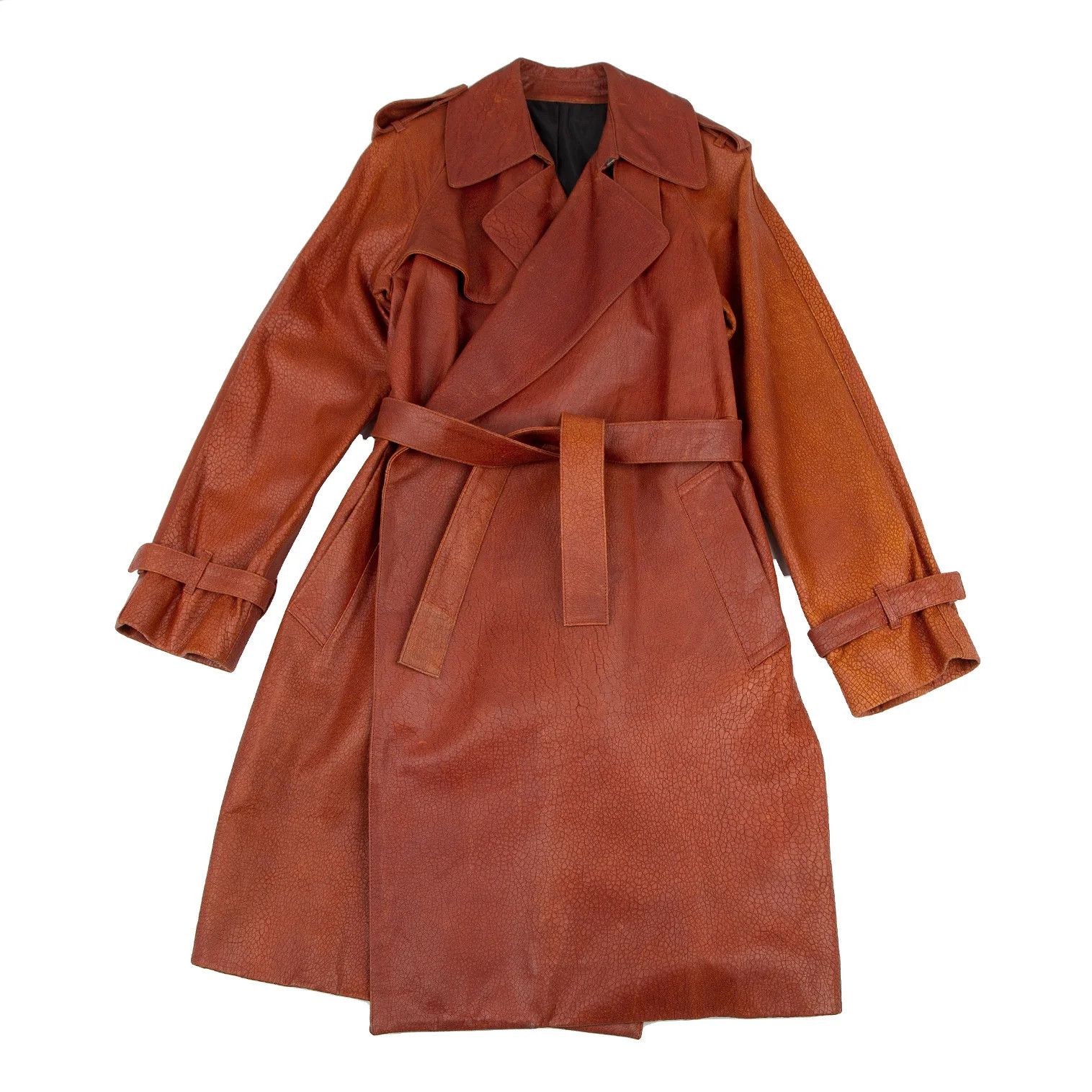 Jean Paul Gaultier Leather Trench Coat in Brown Size 48 Size US M / EU 48-50 / 2 - 1 Thumbnail