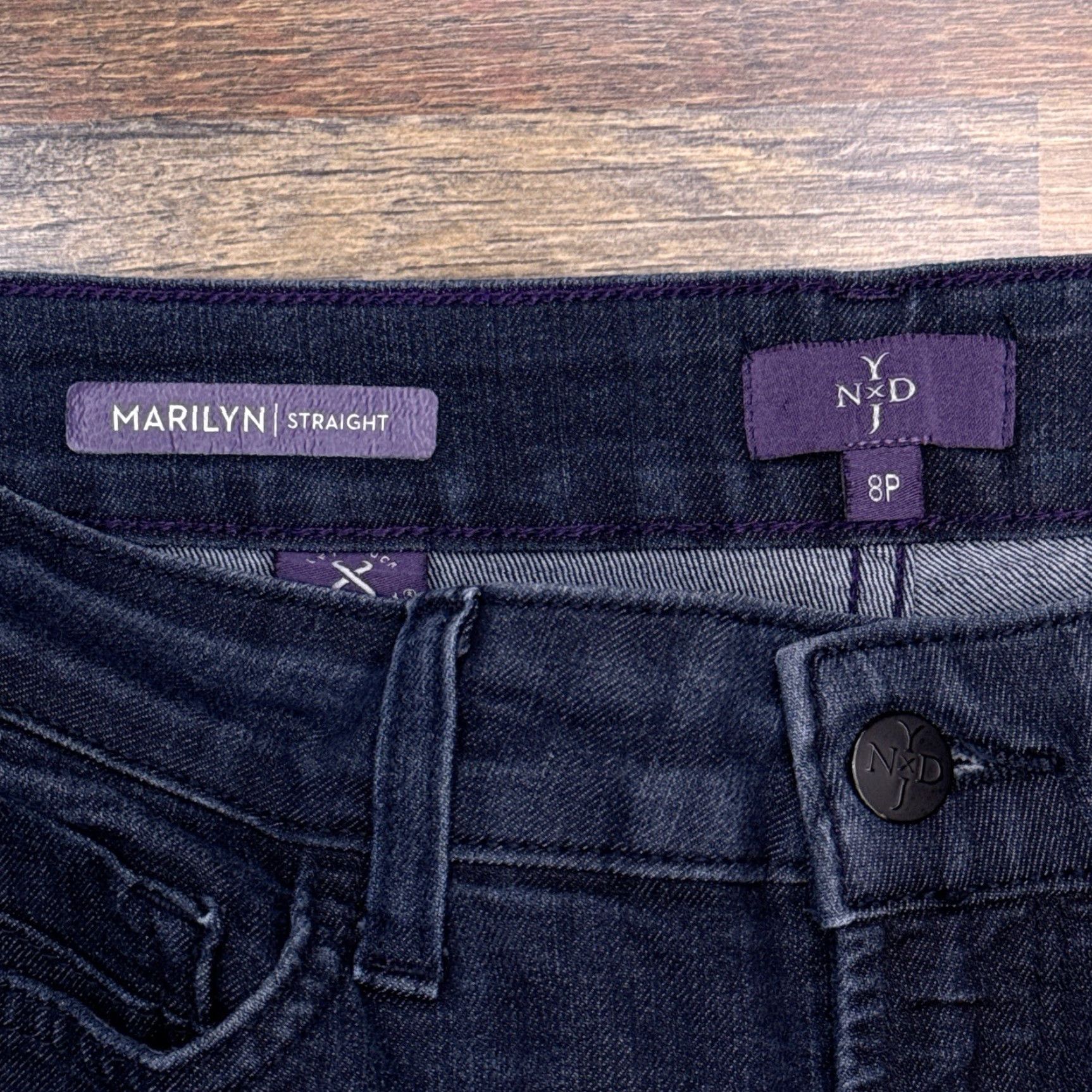 NYDJ NYDJ Marilyn Straight Jeans 8P Petite Mid Rise Stretch Denim 5-Pocket Blue Modern Womens Boys? Size 30" / US 8 / IT 44 - 2 Thumbnail
