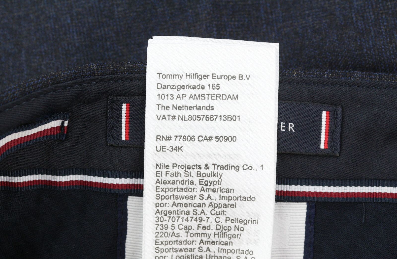 Tommy Hilfiger X LARDINI W31 Blue Wool Cashmere Trousers 84998 Size US 31 - 11 Thumbnail
