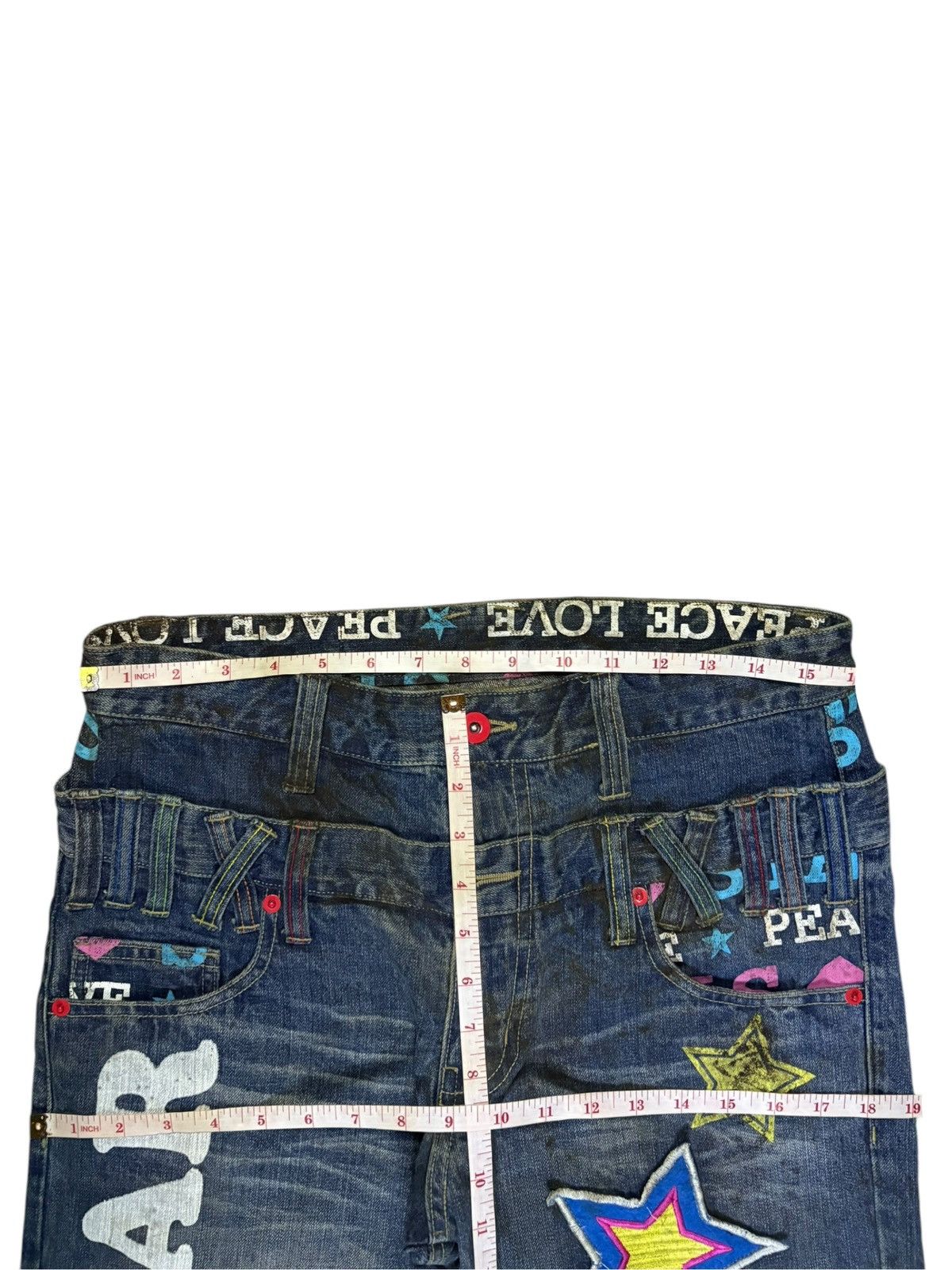 Japanese Brand Vintage Japanese Brand Double Waist Mud Wash Jean Shorts Size US 32 / EU 48 - 14 Thumbnail