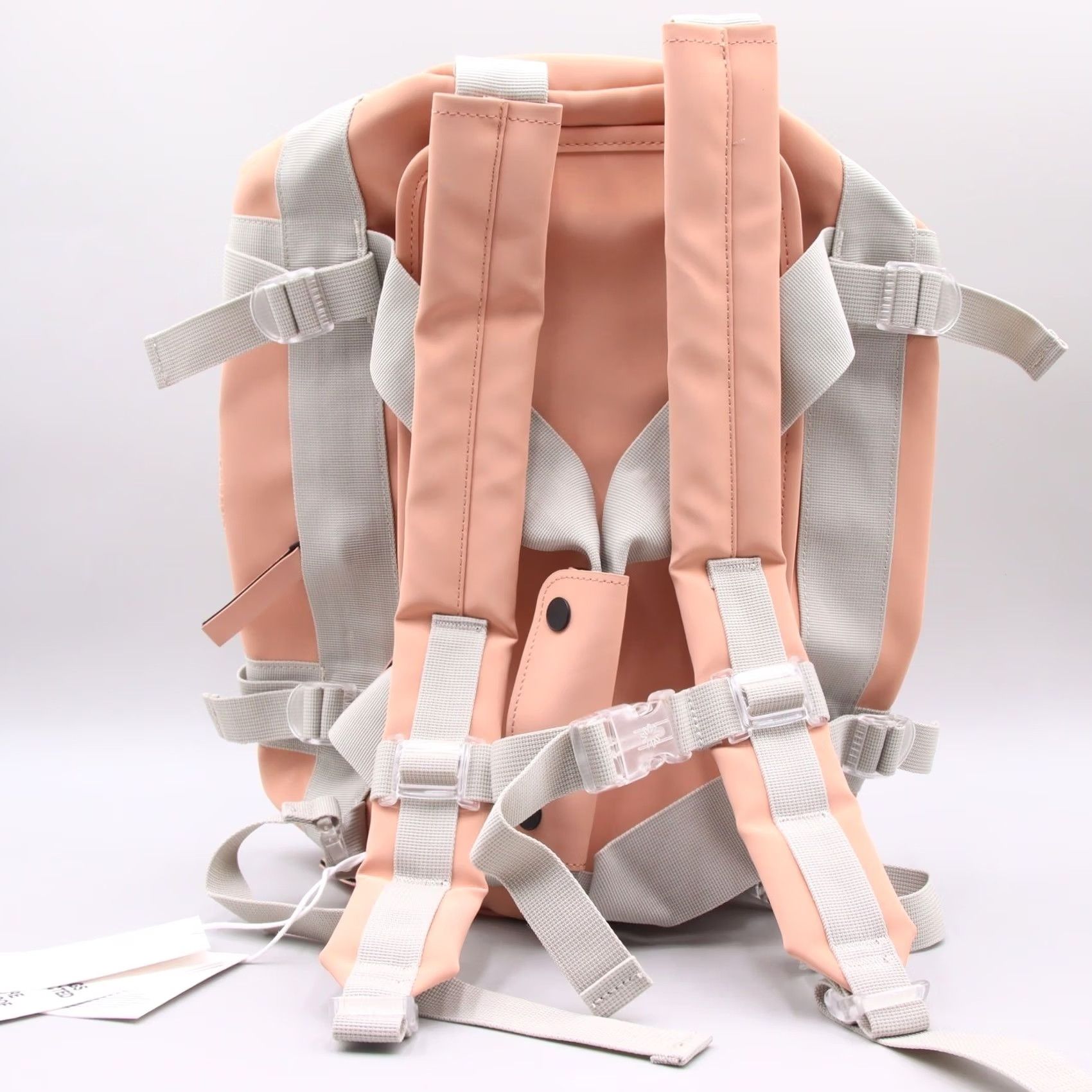 Rains RAINS Texel Duffel Bag Mini W3 Coy Peach Pink Waterproof Backpack Carry Bag Size ONE SIZE - 4 Thumbnail