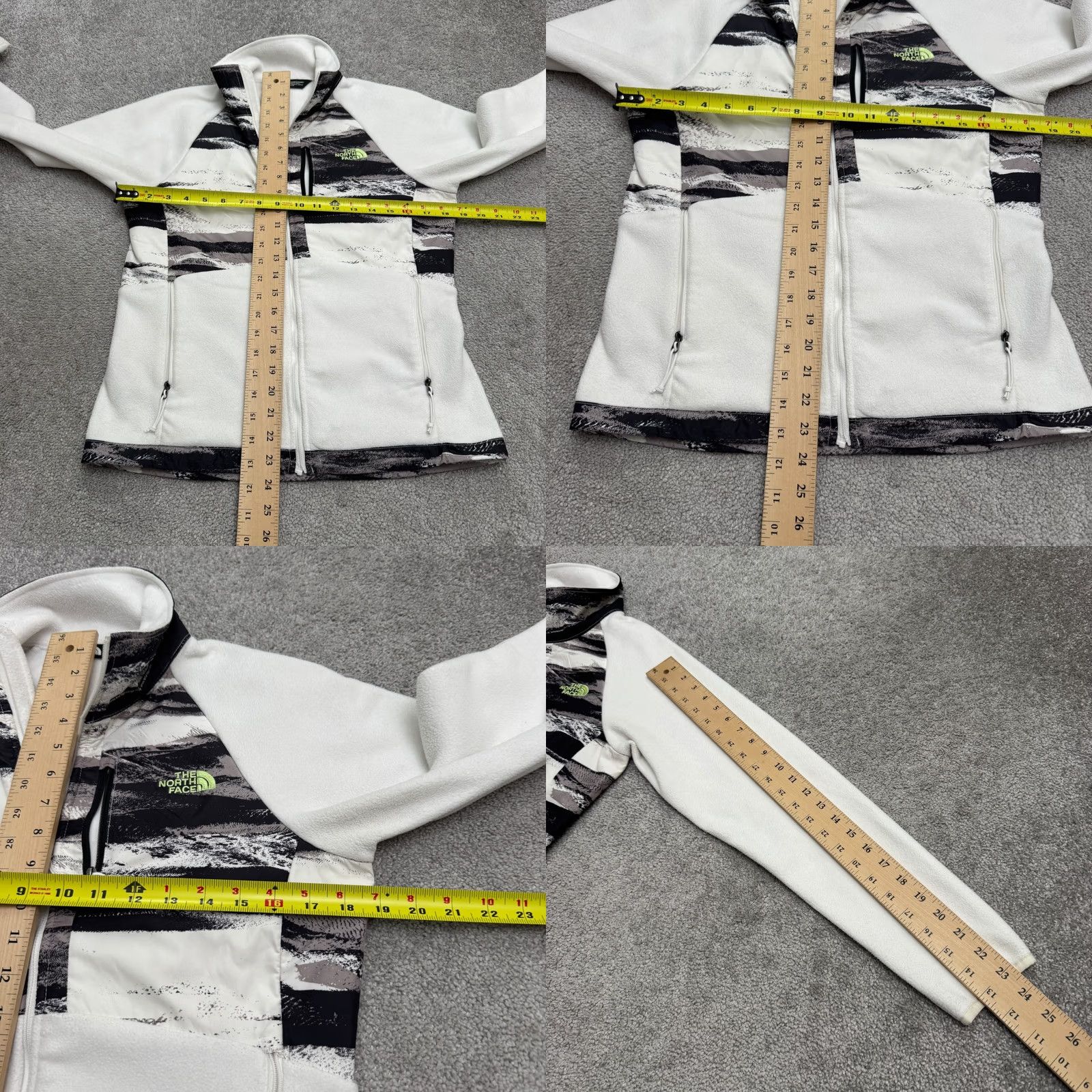 The North Face The North Face Jacket Womens Small Black White BrushStroke Fleece Full Zip Agave Size S / US 4 / IT 40 - 9 Thumbnail