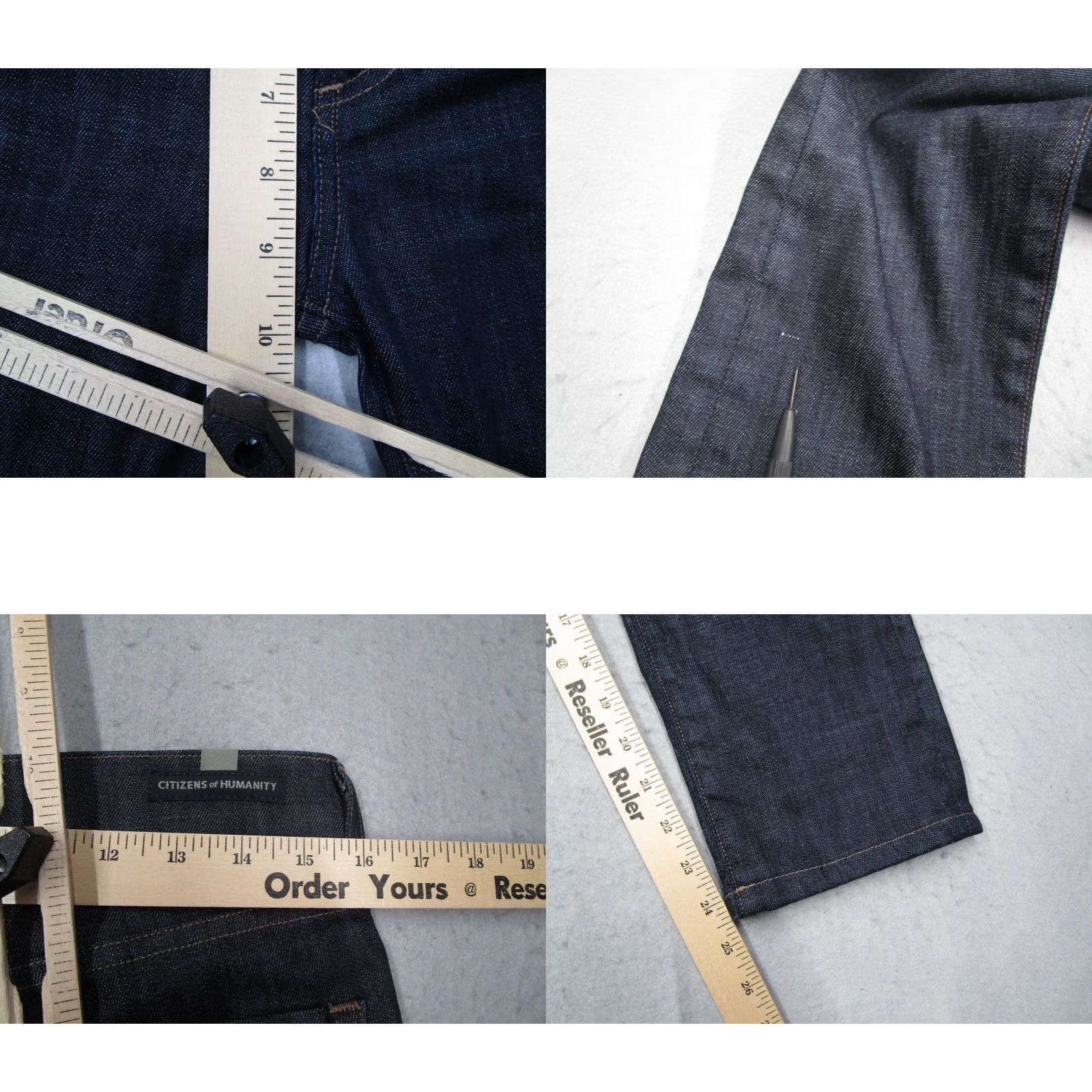 Citizens Of Humanity Citizens of Humanity Jeans Womens Agnes Mid Rise Slim Straight Blue 28 Regular Denim - 31x24 Slimming Pockets Belt Loops Logo USA JW90 Size 28" / US 6 / IT 42 - 8 Thumbnail