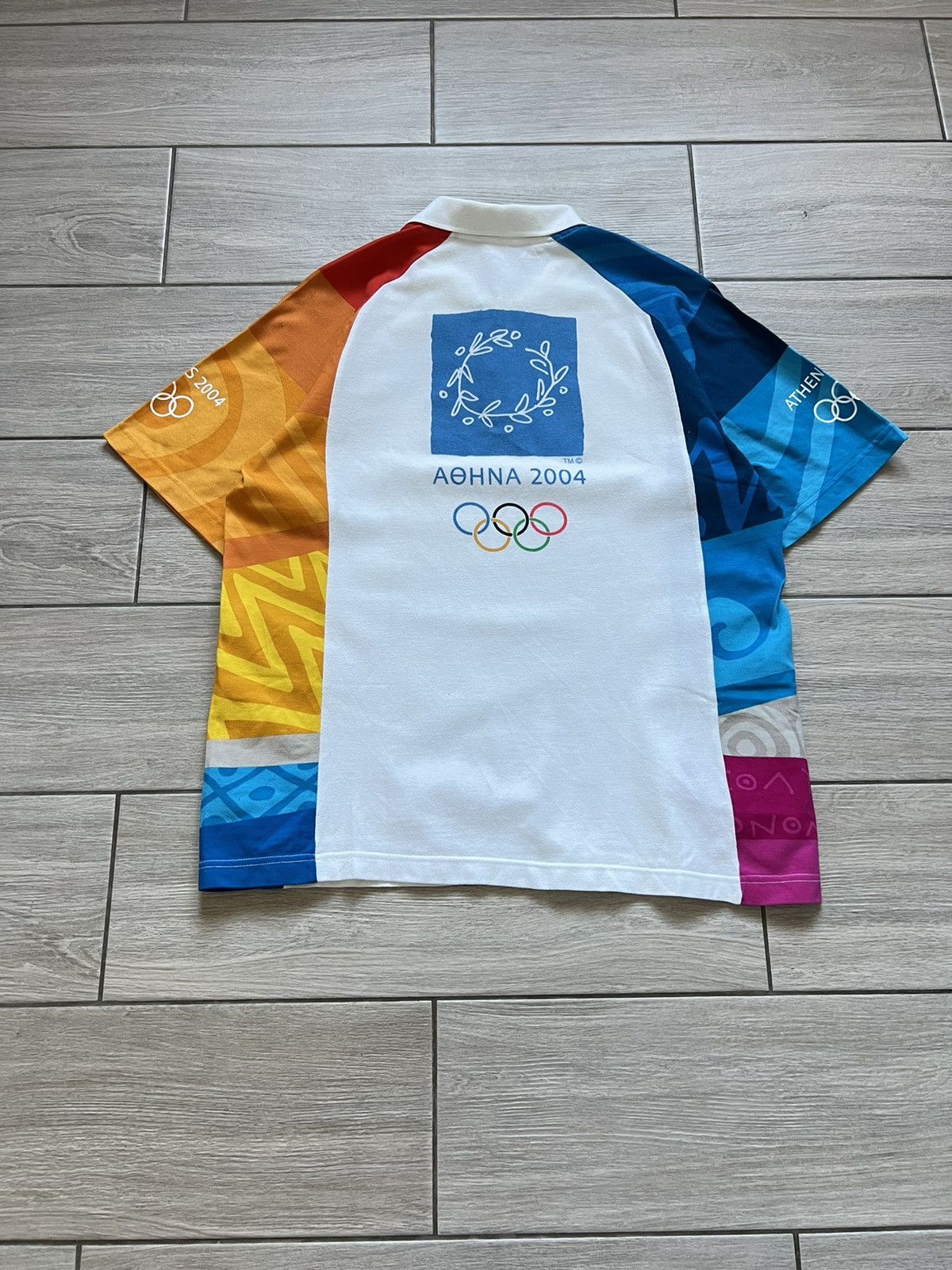 Vintage ADIDAS 2004 Greece Athens 2004 Olympics Polo Shirt Size US M / EU 48-50 / 2 - 2 Thumbnail