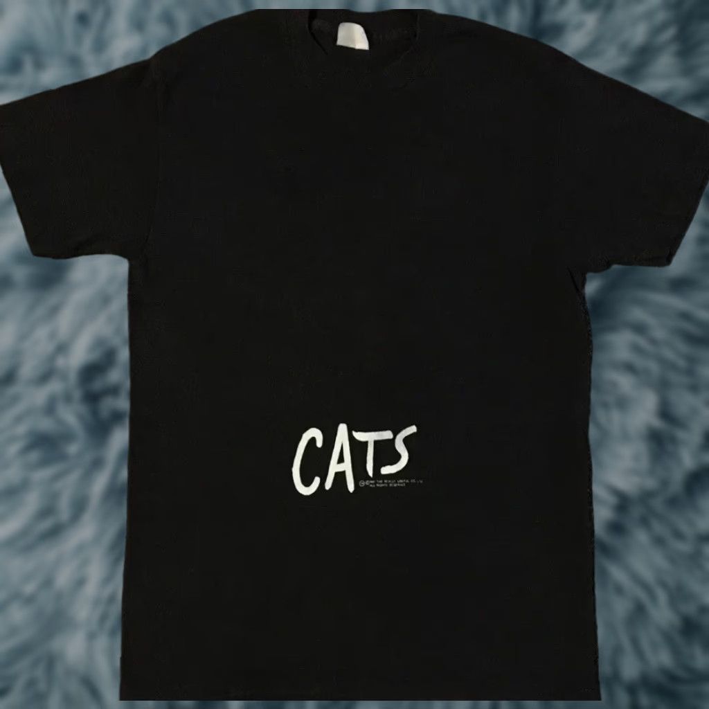 Vintage VINTAGE Cats Musical 80s Shirt Broadway S Black Short Sleeve Men Rock Grunge Acting Jane Broadway 80s USA Singer Actress | Single Stitch Shirt Mens S Size US S / EU 44-46 / 1 - 1 Thumbnail