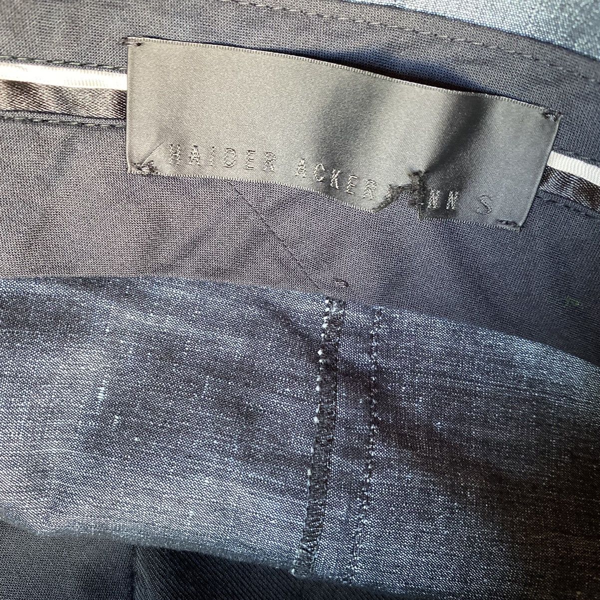 Haider Ackermann Cotton/Linen Blend Drop Crotch Cropped Stretch Pants Size US 34 / EU 50 - 6 Thumbnail