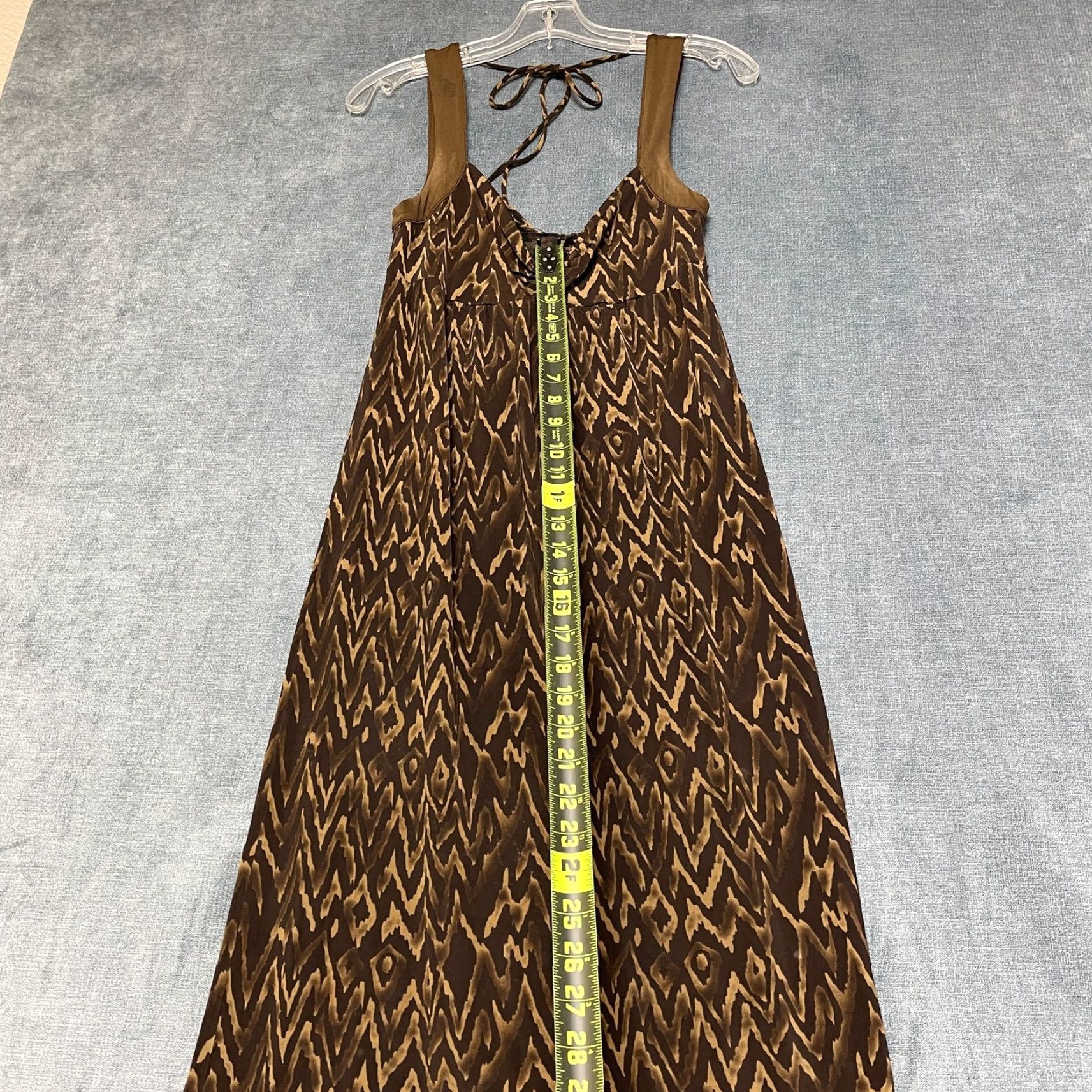 Guess Guess Maxi Dress Womens Medium Brown All Over Print Beach Wear Keyhole Back Size M / US 6-8 / IT 42-44 - 6 Thumbnail